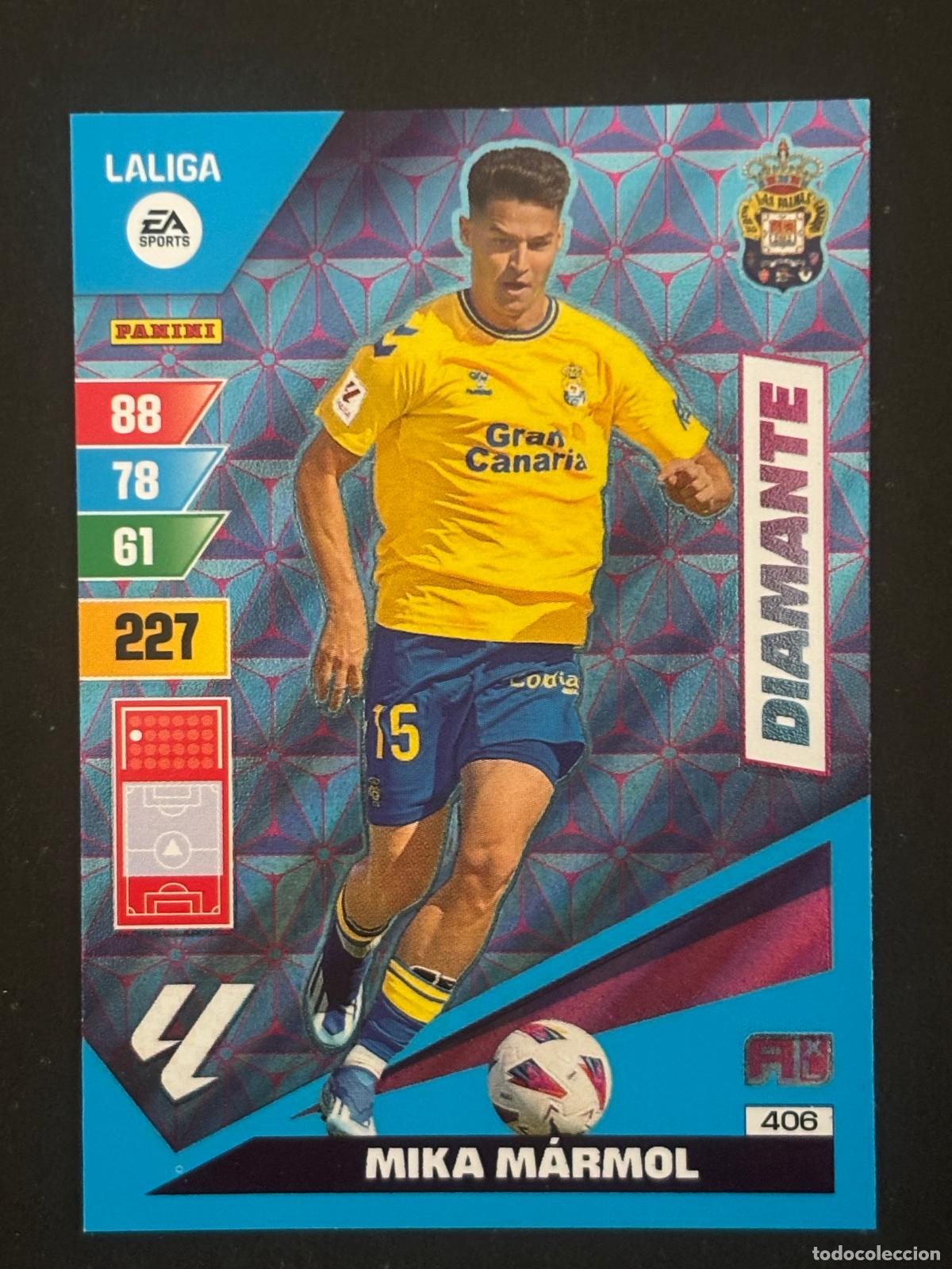Fu&szlig;ball-Sticker: 406 MIKA M&Aacute;RMOL LAS PALMAS DIAMANTE ADRENALYN XL LALIGA EA SPORTS 23-24 2023-2024 PANINI