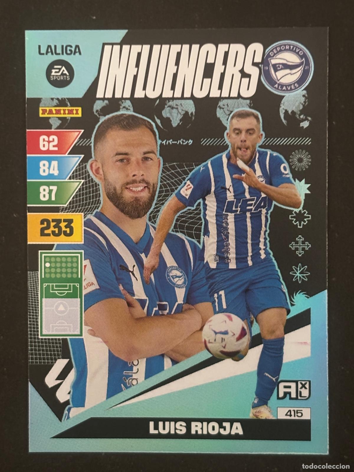 Fu&szlig;ball-Sticker: 415 LUIS RIOJA ALAVES INFLUENCERS ADRENALYN XL LALIGA EA SPORTS 23-24 2023-2024 PANINI