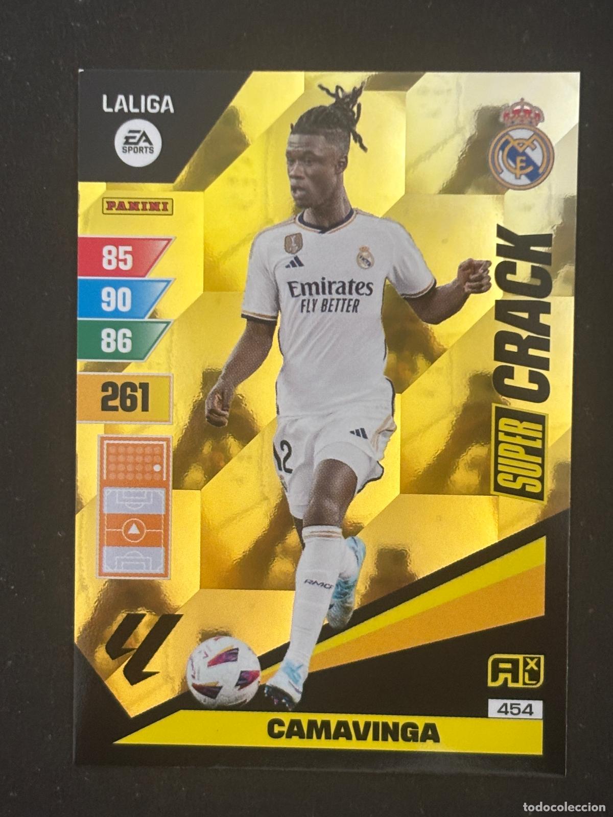 Fu&szlig;ball-Sticker: 454 CAMAVINGA REAL MADRID SUPER CRACK ADRENALYN XL LALIGA EA SPORTS 23-24 2023-2024 PANINI