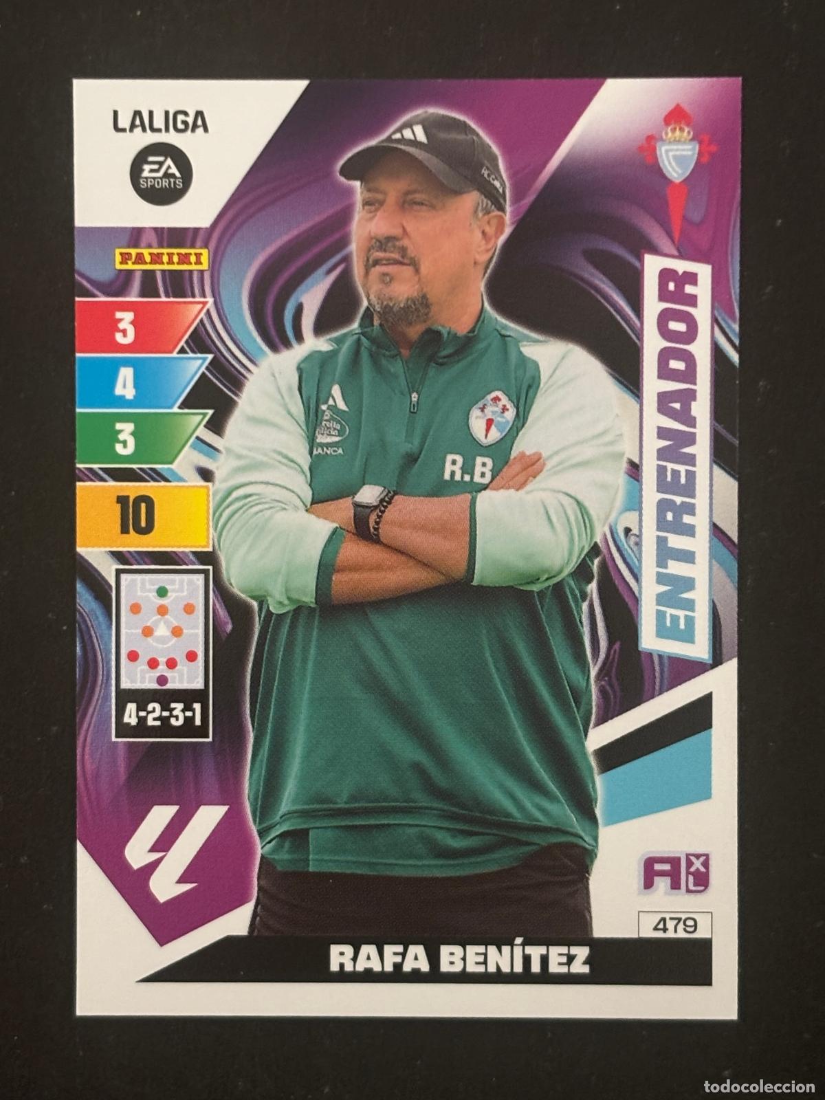 Fu&szlig;ball-Sticker: 479 RAFA BEN&Iacute;TEZ CELTA ENTRENADOR ADRENALYN PLUS 2&ordf; EDICI&Oacute;N ADRENALYN XL LALIGA 23-24
