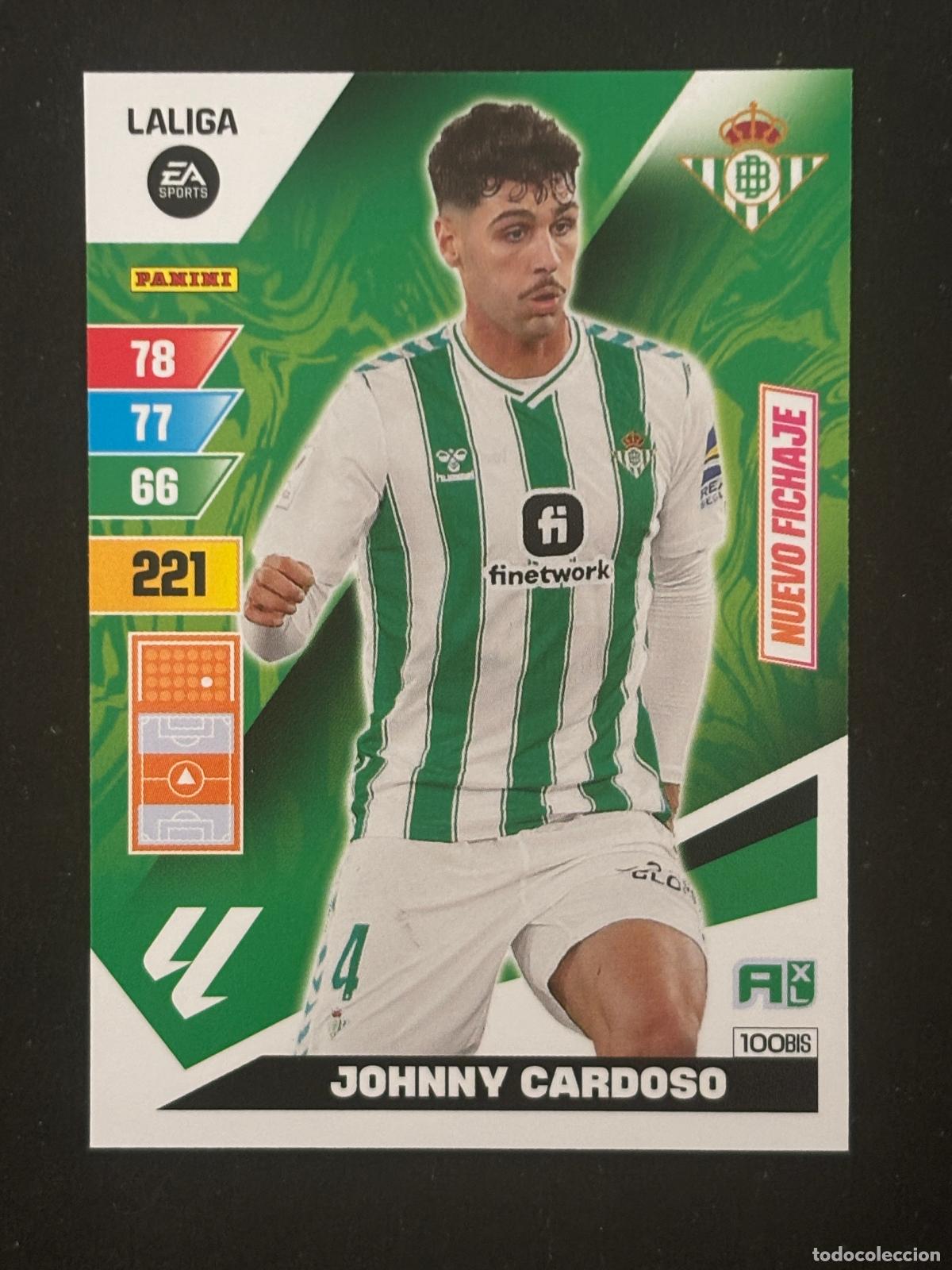 Figurine di Calcio: 100BIS JOHNNY CARDOSO BETIS ADRENALYN PLUS 2&ordf; EDICI&Oacute;N ADRENALYN XL LALIGA 23-24 2023-2024