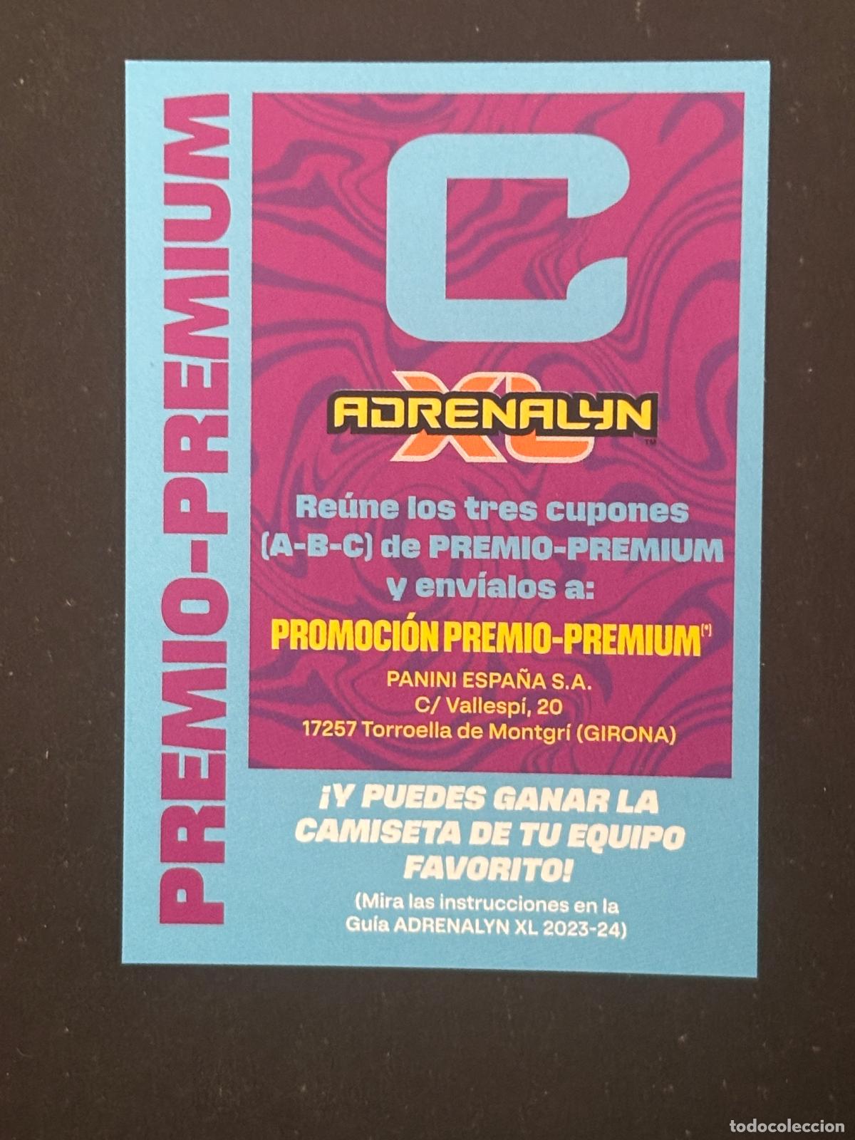 Cromos de f&uacute;tbol: PREMIO PREMIUM C SOBRE PREMIUM ADRENALYN XL LALIGA EA SPORTS 23-24 2023-2024 PANINI