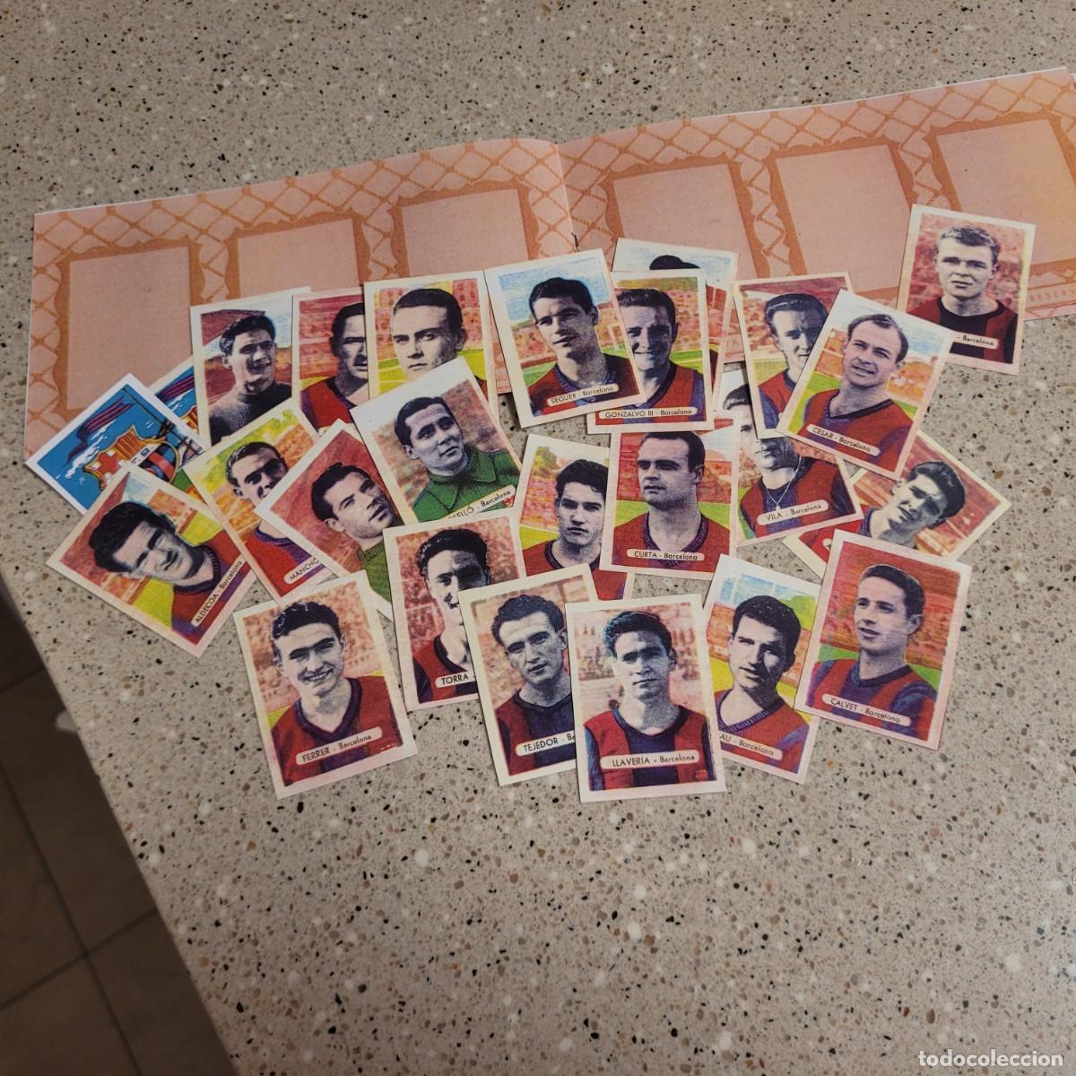 Cromos de f&uacute;tbol: ALBUM DEL EQUIPO COMPLETO BARCELONA RUIZ ROMERO 51-52. FACSIMIL