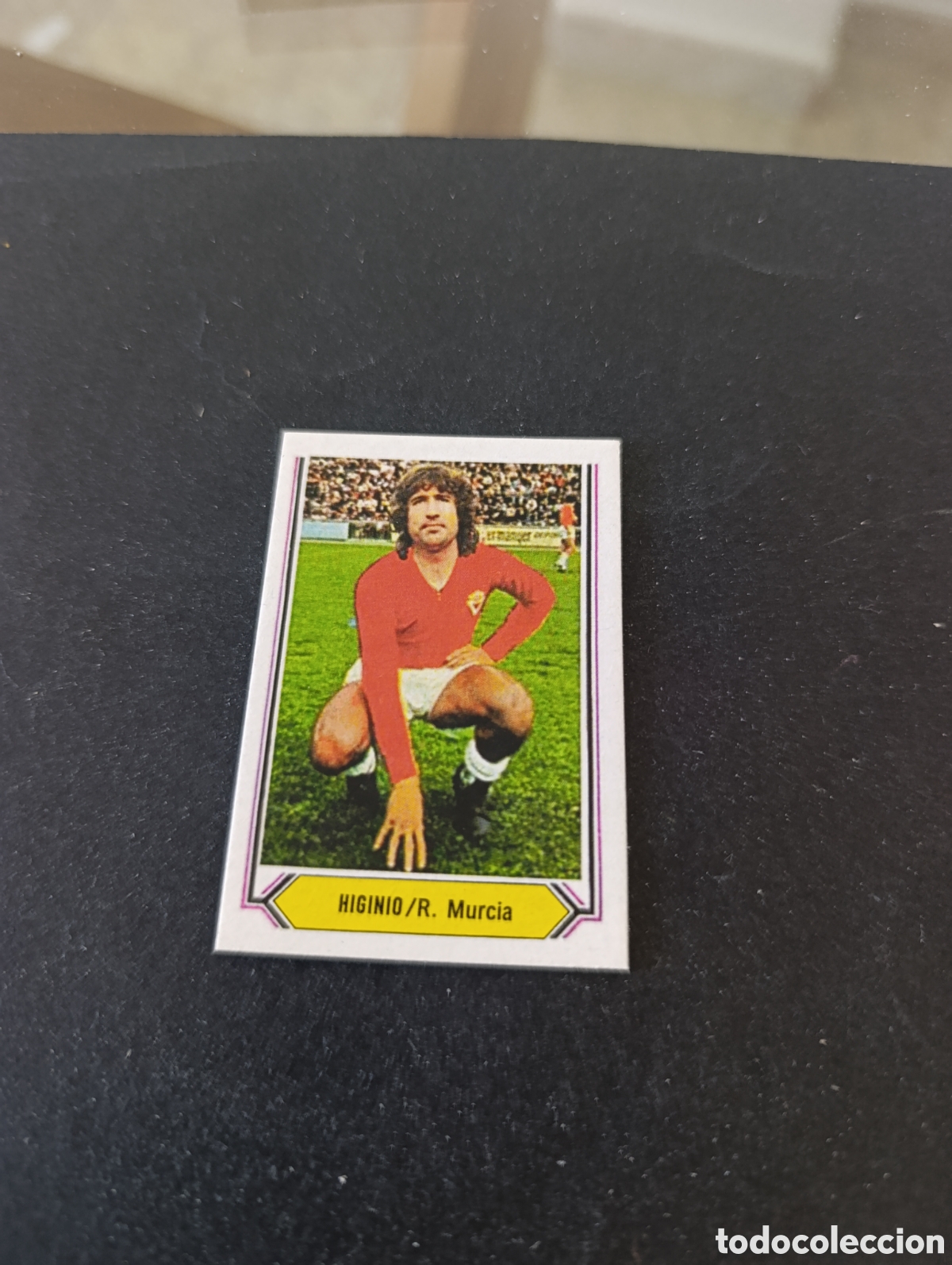Cromos de f&uacute;tbol: Cromo Higinio Real Murcia Liga Este 80 81, ampliaci&oacute;n de la colecci&oacute;n.