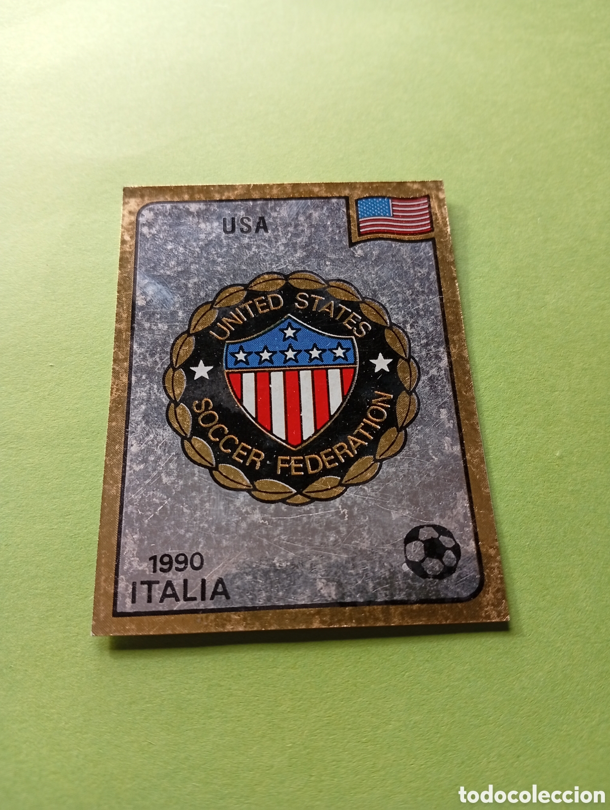Football Stickers: 1990 ITALIA 90 - N&ordm; 95 ESCUDO - USA - ED. CARVAJAL / PANINI