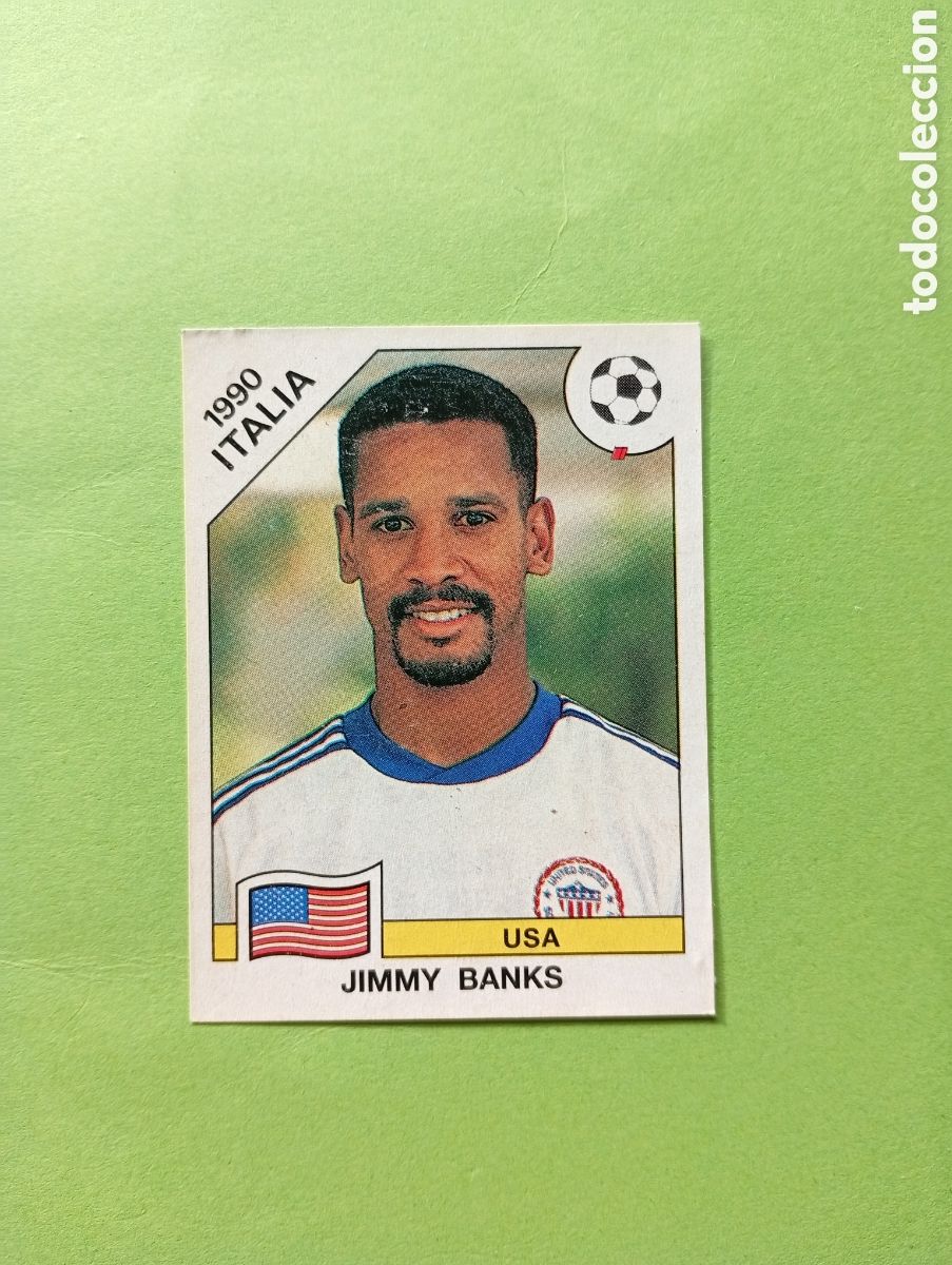 Football Stickers: 1990 ITALIA 90 - N&ordm; 100 JIMMY BANKS - USA - ED. CARVAJAL / PANINI