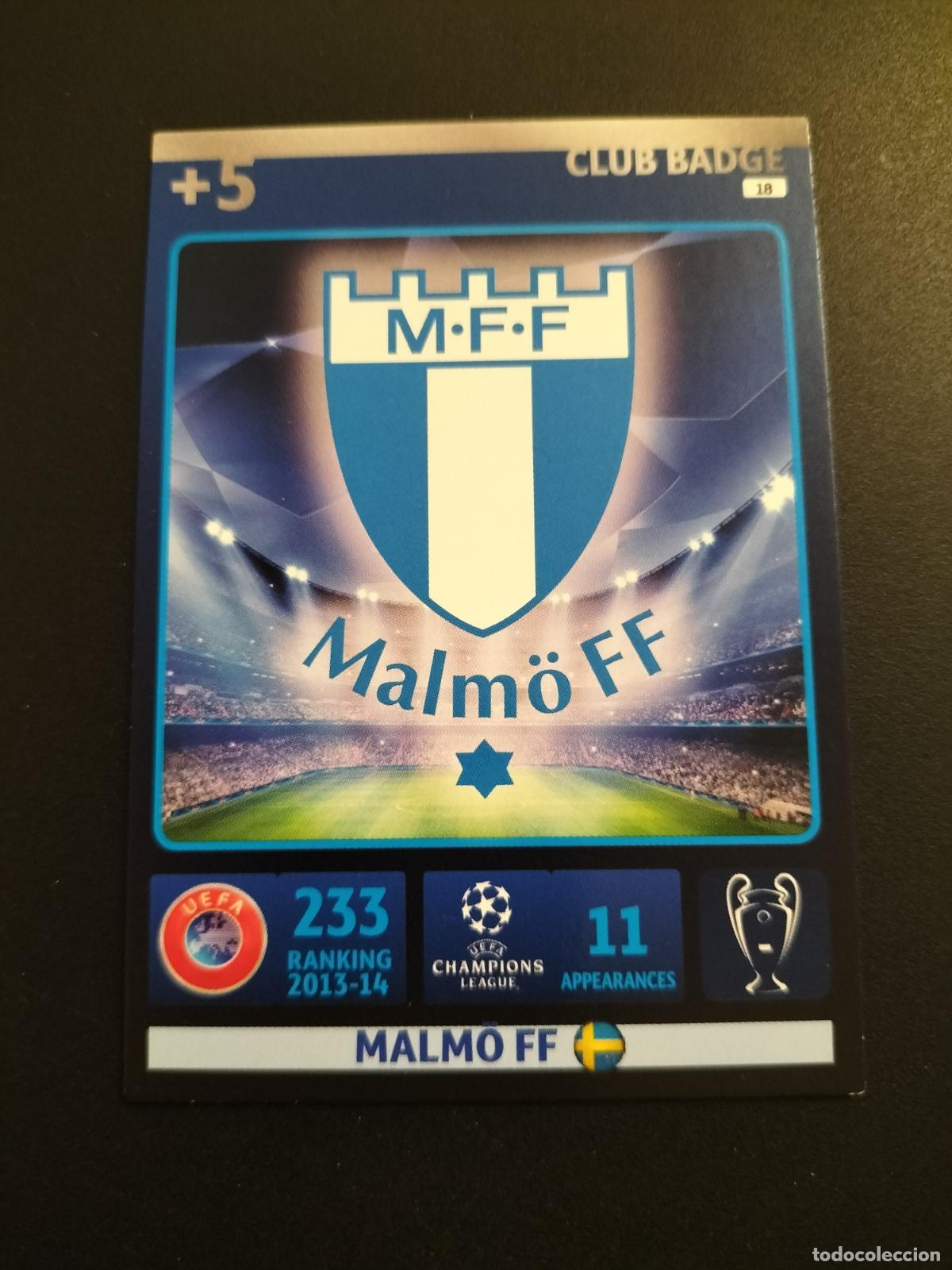 Cromos de f&uacute;tbol: 18 ESCUDO LOGO CLUB BADGE MALMO FF CARDS ADRENALYN XL UEFA CHAMPIONS LEAGUE 2014 2015 14 15