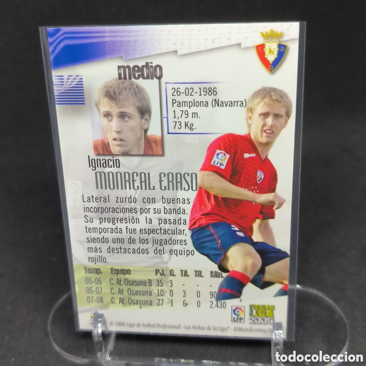 Cromos de f&uacute;tbol: Nacho Monreal Mundicromo 2009 - Foto 2
