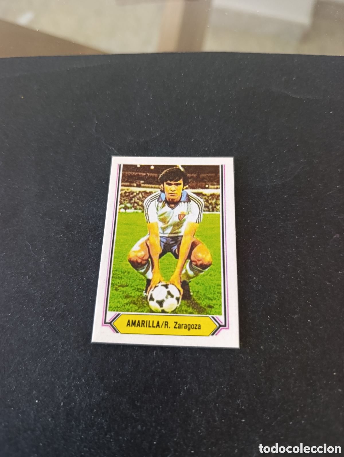 Cromos de f&uacute;tbol: Cromo Amarilla Real Zaragoza Liga Este 80 81, ampliaci&oacute;n de la colecci&oacute;n.