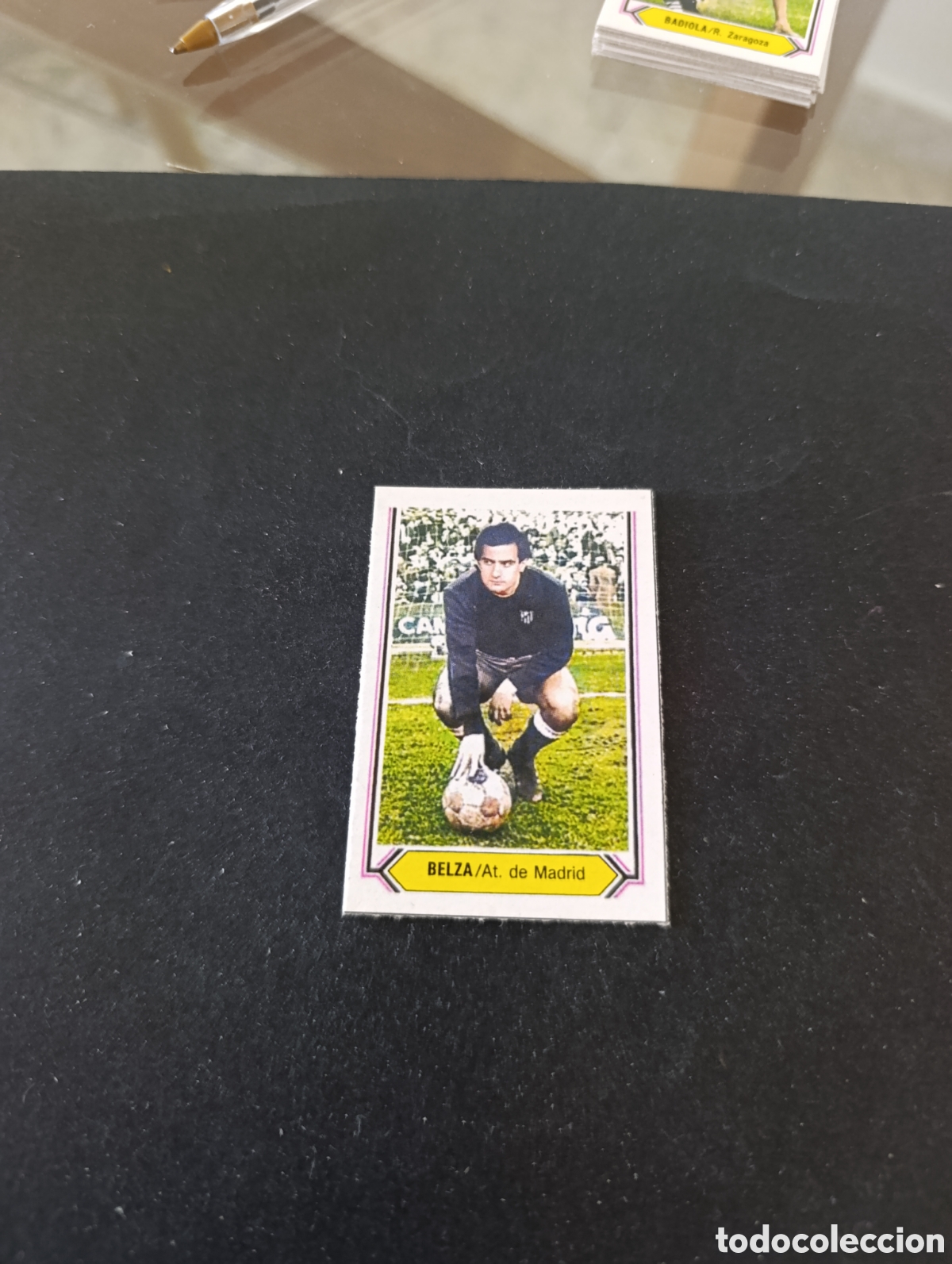 Cromos de f&uacute;tbol: Cromo Belza Atl&eacute;tico Madrid Liga Este 80 81, ampliaci&oacute;n de la colecci&oacute;n.