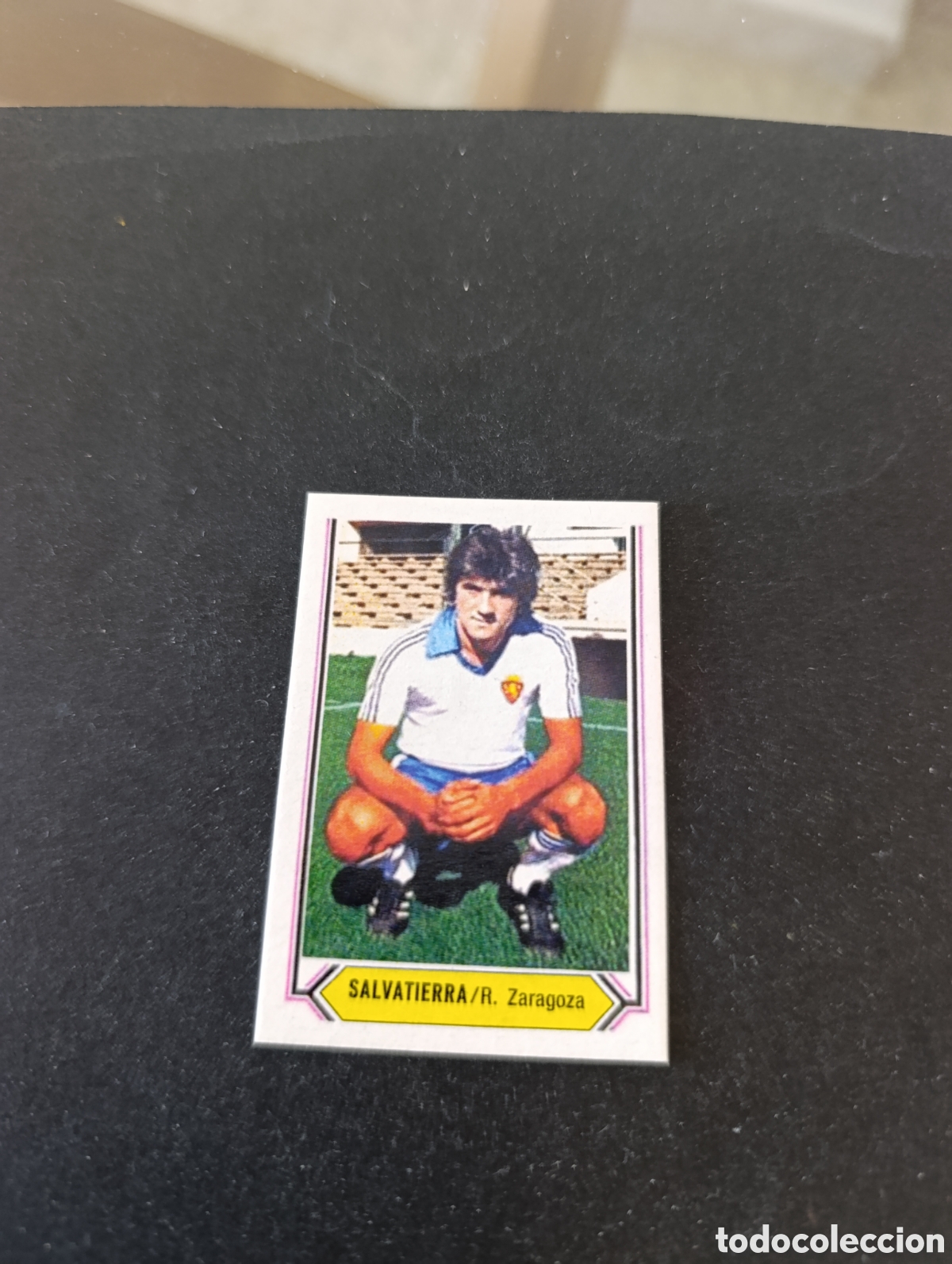 Cromos de f&uacute;tbol: Cromo Salvatierra Real Zaragoza Liga Este 80 81, ampliaci&oacute;n de la colecci&oacute;n.