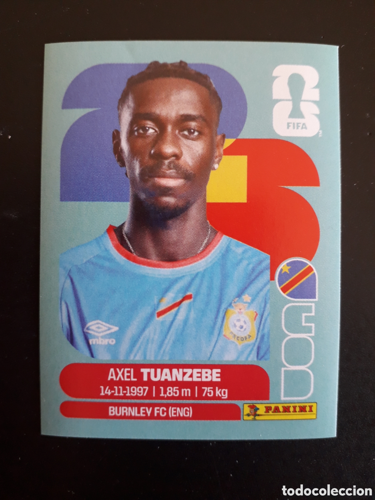 Cromos de f&uacute;tbol: TUANZEBE CONGO COD 4 MUNDIAL F&Uacute;TBOL 2026 FIFA WORLD CUP PANINI SIN PEGAR PEDIDO M&Iacute;NIMO 3&euro;