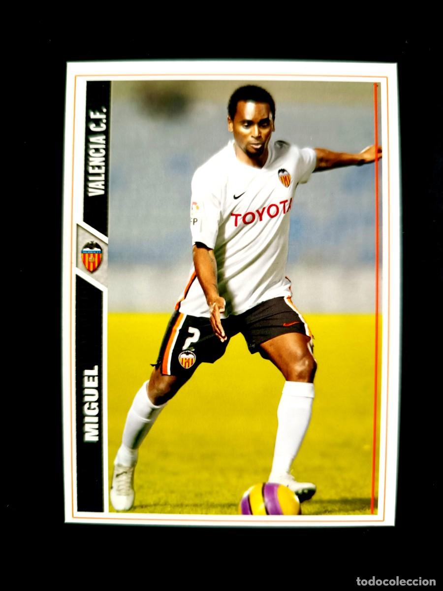 Cromos de f&uacute;tbol: 92 MIGUEL - VALENCIA C.F. - MUNDICROMO 2008