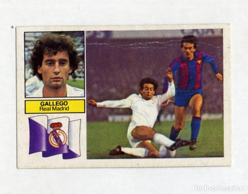 Cromos de f&uacute;tbol: LIGA ESTE 82 83 1982 1983 GALLEGO (Real Madrid) SIN PUBLICIDAD - CON LIGERAS MARCAS DE DESPEGADO