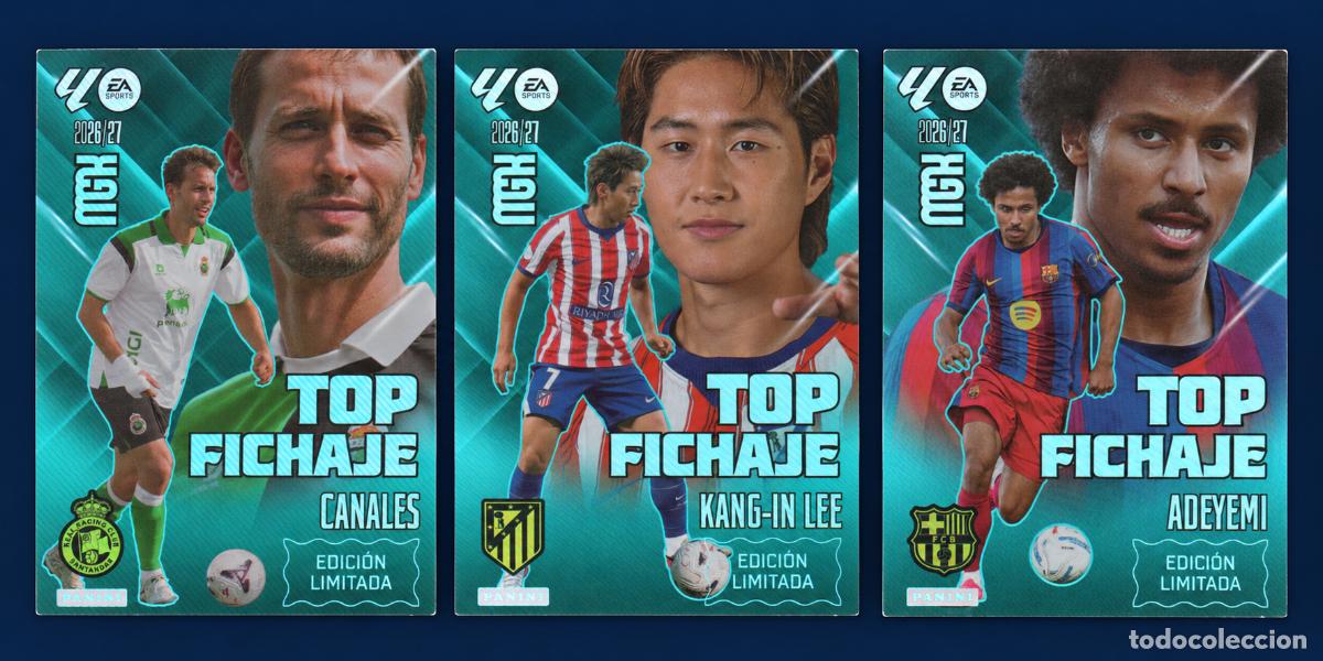 Cromos de f&uacute;tbol: Lote 3 Top Fichajes Edici&oacute;n Limitada MGK 26/27