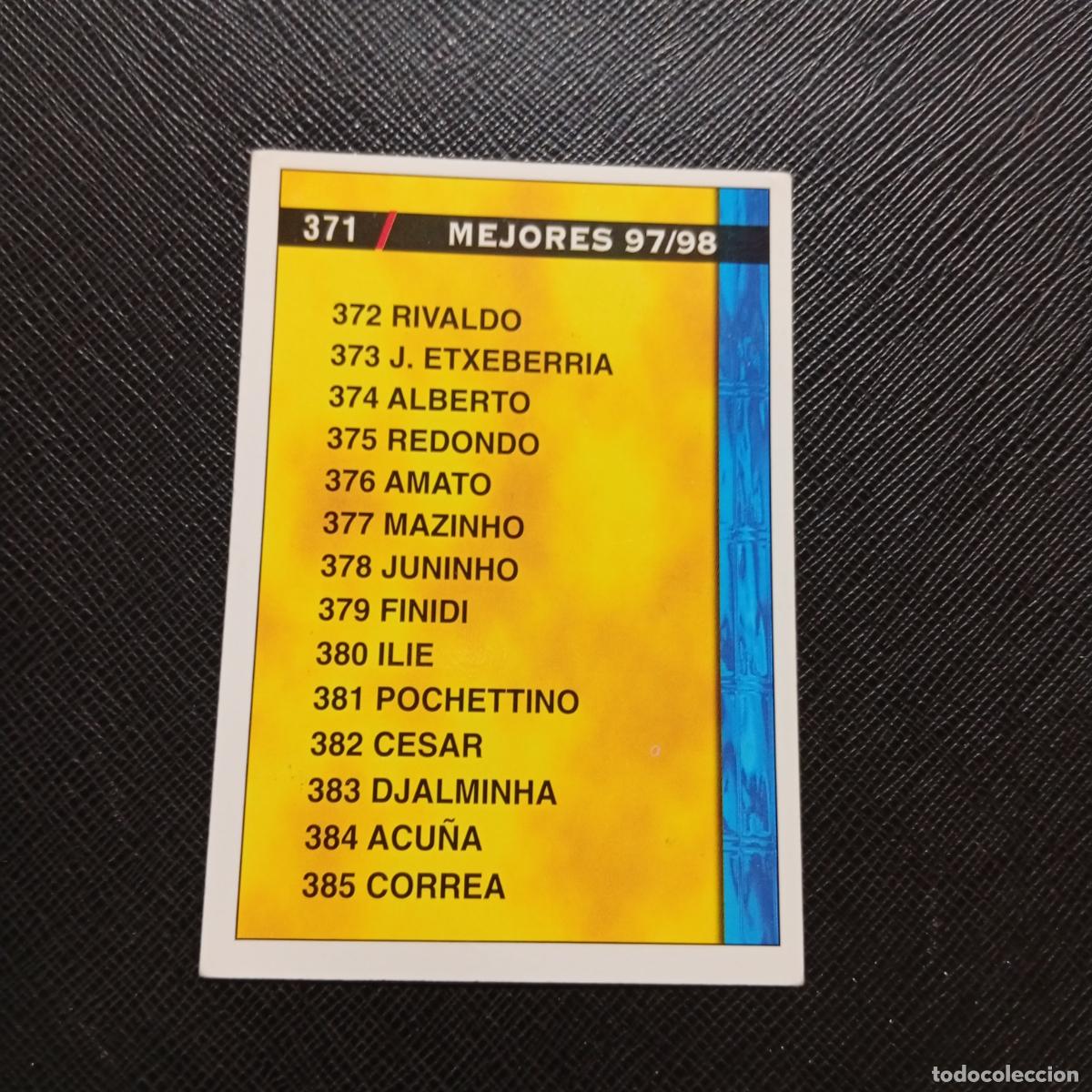 Cromos de Futebol: 371 MEJORES 97 98 MUNDICROMO 1998 1999 CROMO FUTBOL LIGA 98 99 - A218 PG49