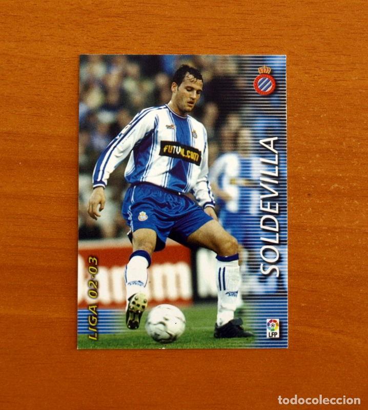 Football Stickers: R.C.D. Espa&ntilde;ol-Espanyol -N&ordm; 132 Soldevilla -Mega Fichas Liga 2002-2003-02-03 -Megafichas Panini