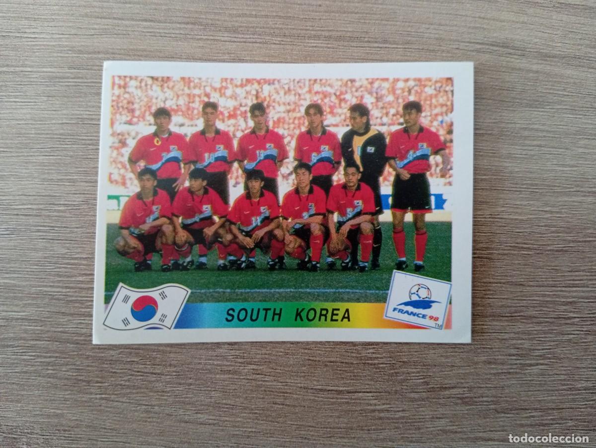Fu&szlig;ball-Sticker: ALINEACION COREA DEL SUR 335 PANINI FRANCIA 1998 98 SIN PEGAR NUNCA PEGADO