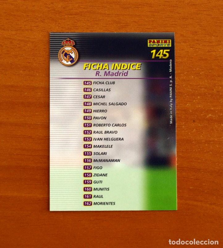 Cromos de f&uacute;tbol: Real Madrid -N&ordm; 145 Ficha &iacute;ndice -Mega Fichas Liga 2002-2003-02-03 -Megafichas Panini Sports