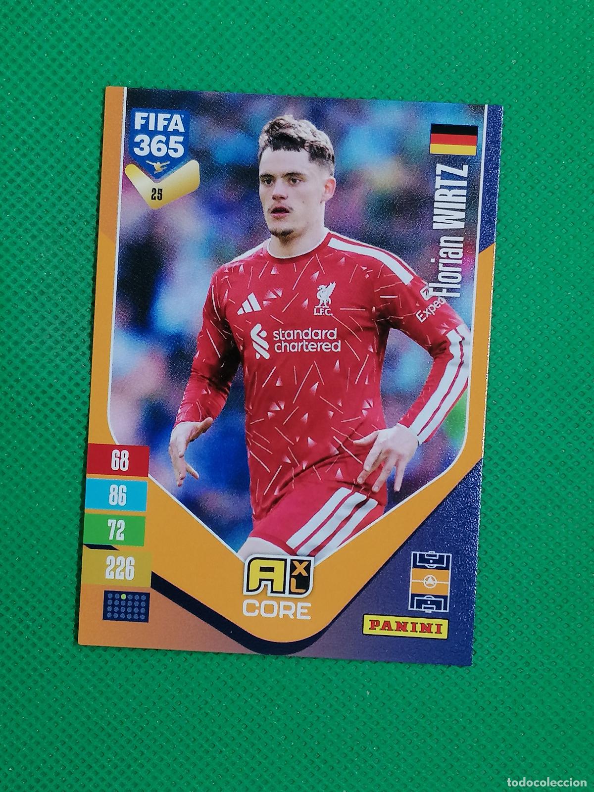 Cromos de f&uacute;tbol: 25 FLORIAN WIRTZ LIVERPOOL CORE ⚽ PANINI ADRENALYN XL FIFA 365 26 27 2026 2027 ⚽