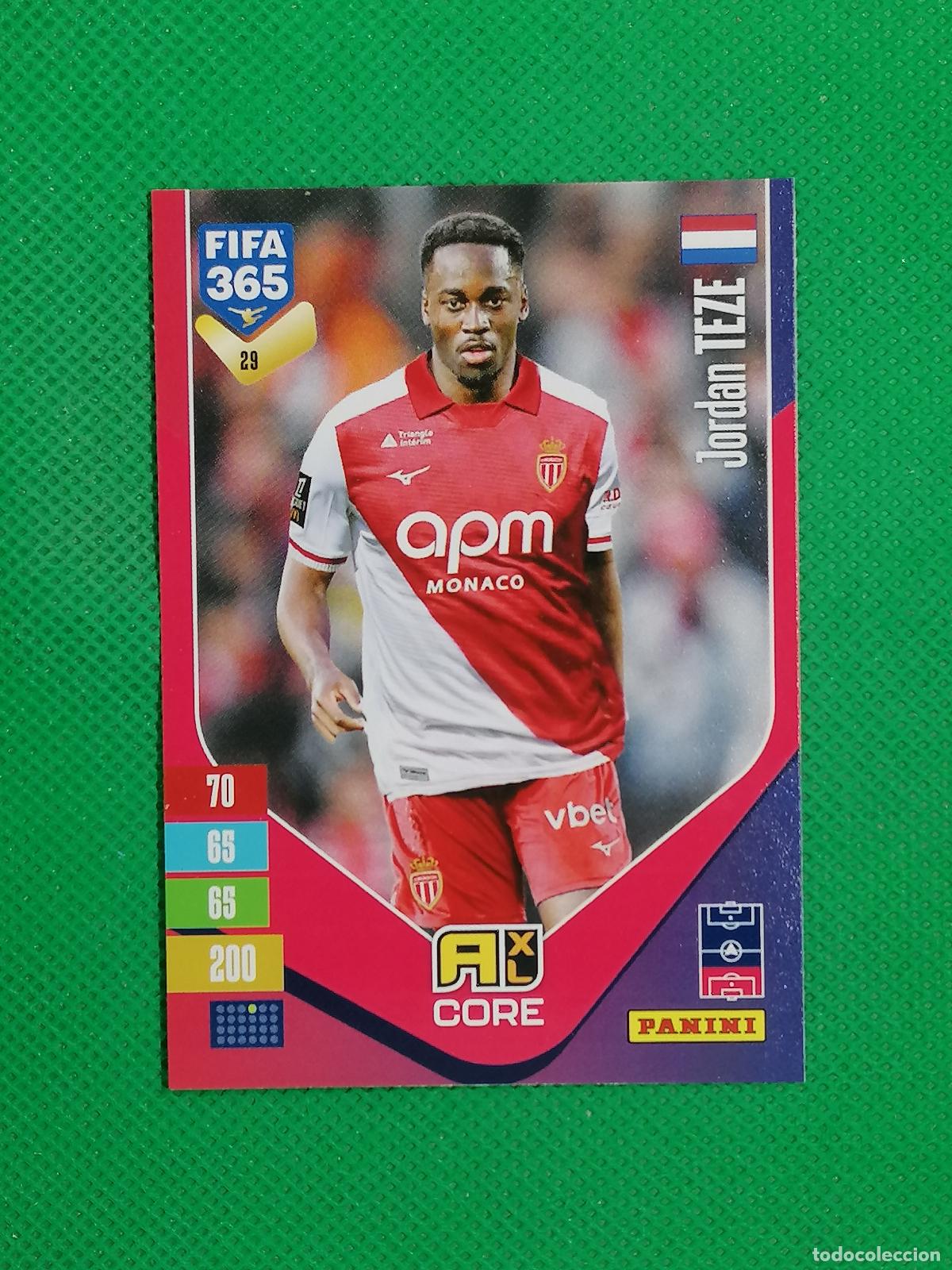 Cromos de f&uacute;tbol: 29 JORDAN TEZE MONACO CORE ⚽ PANINI ADRENALYN XL FIFA 365 26 27 2026 2027 ⚽