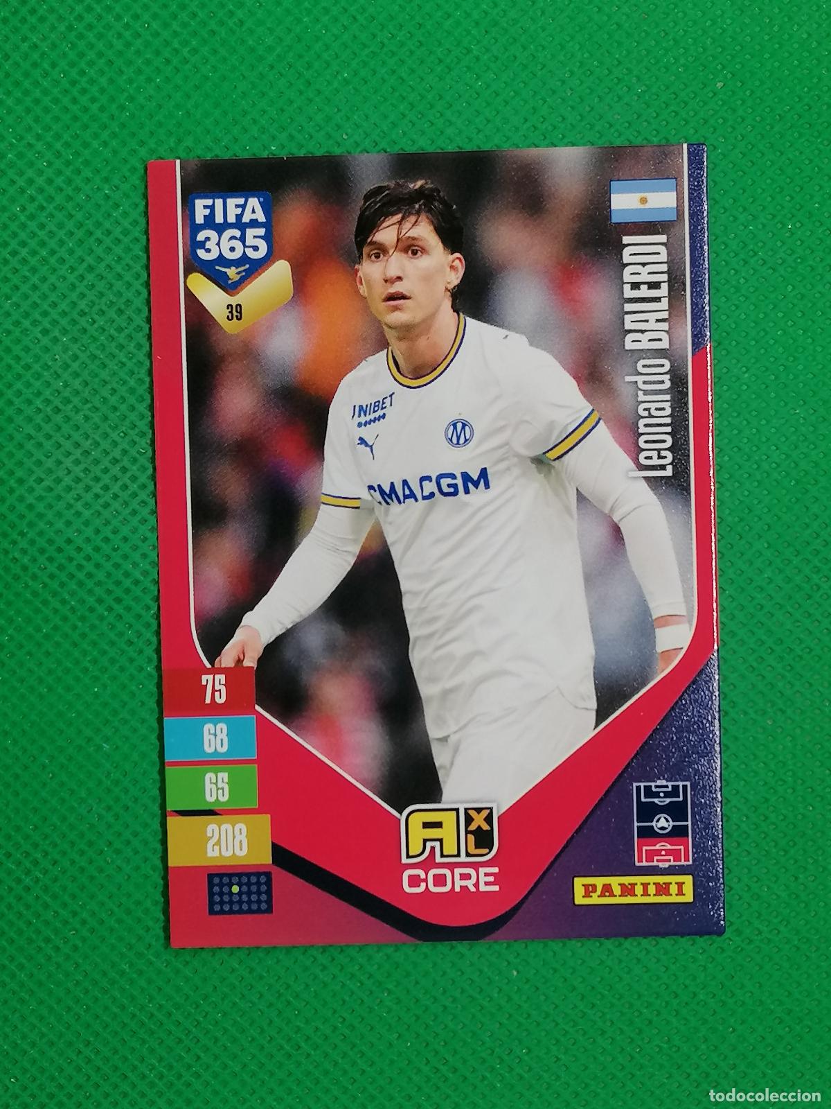 Cromos de f&uacute;tbol: 39 LEONARDO BALERDI MARSEILLE CORE ⚽ PANINI ADRENALYN XL FIFA 365 26 27 2026 2027 ⚽