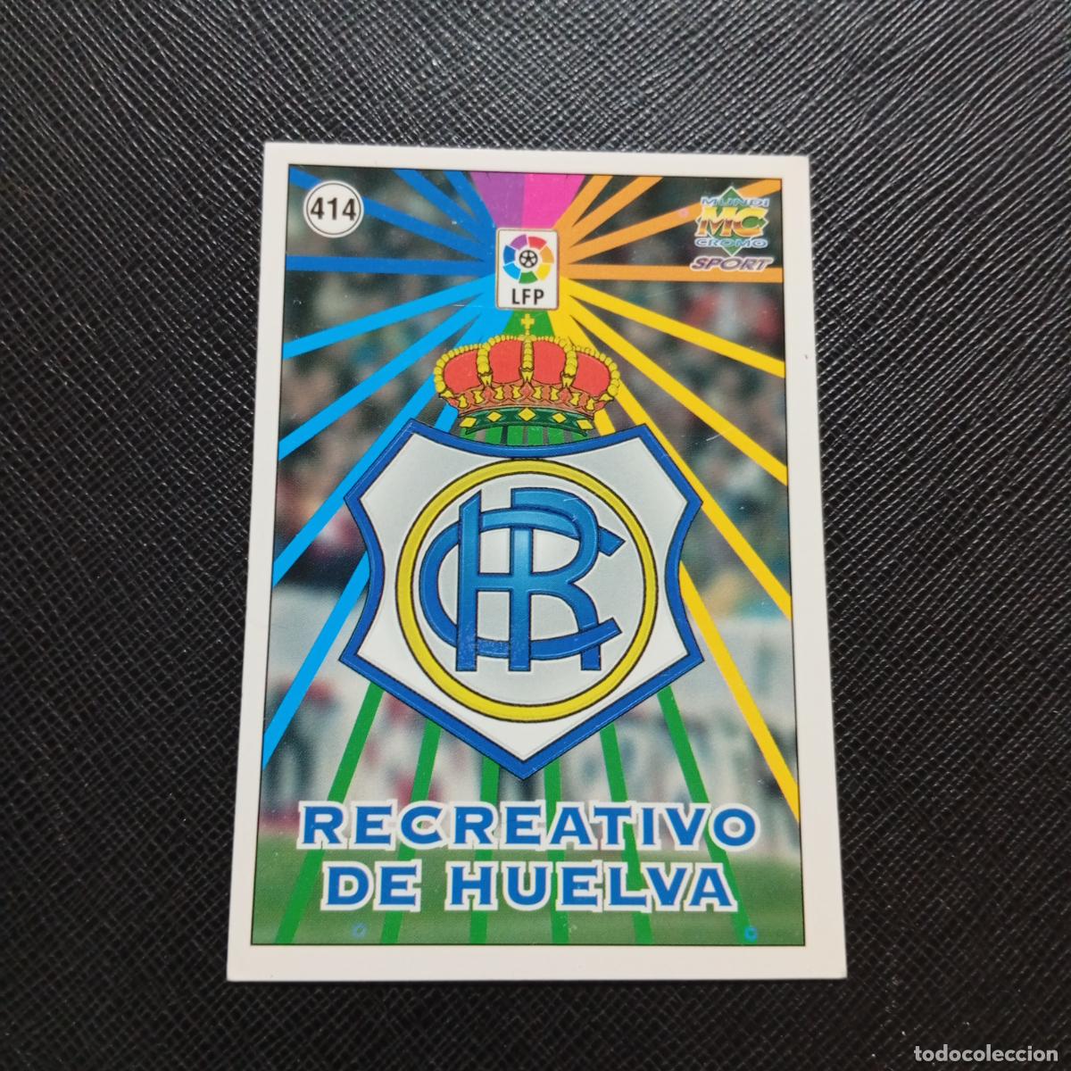 Cromos de f&uacute;tbol: 414 RECREATIVO HUELVA ESCUDO MUNDICROMO 1998 1999 CROMO FUTBOL LIGA 98 99 - A218 PG53