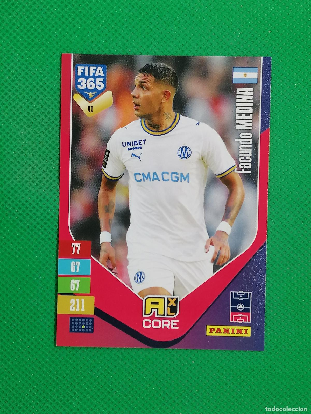 Cromos de f&uacute;tbol: 41 FACUNDO MEDINA MARSEILLE CORE ⚽ PANINI ADRENALYN XL FIFA 365 26 27 2026 2027 ⚽