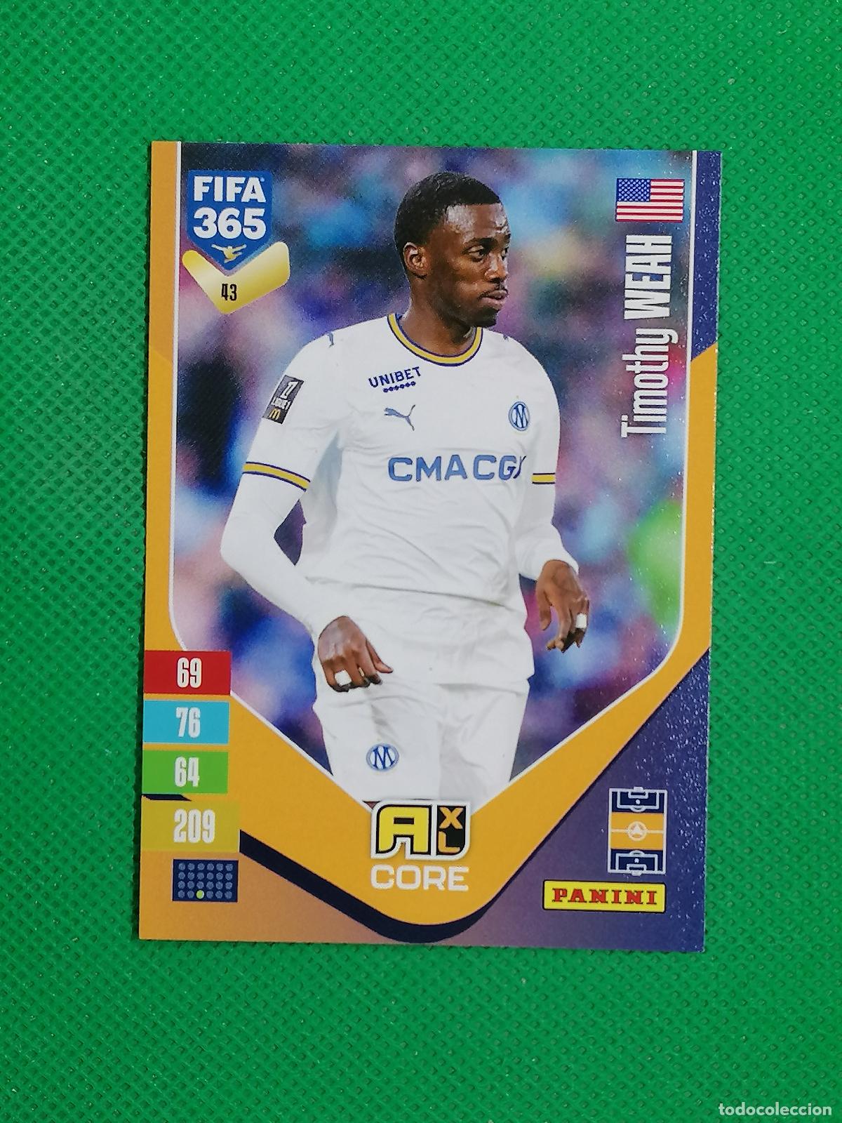 Cromos de f&uacute;tbol: 43 TIMOTHY WEAH MARSEILLE CORE ⚽ PANINI ADRENALYN XL FIFA 365 26 27 2026 2027 ⚽