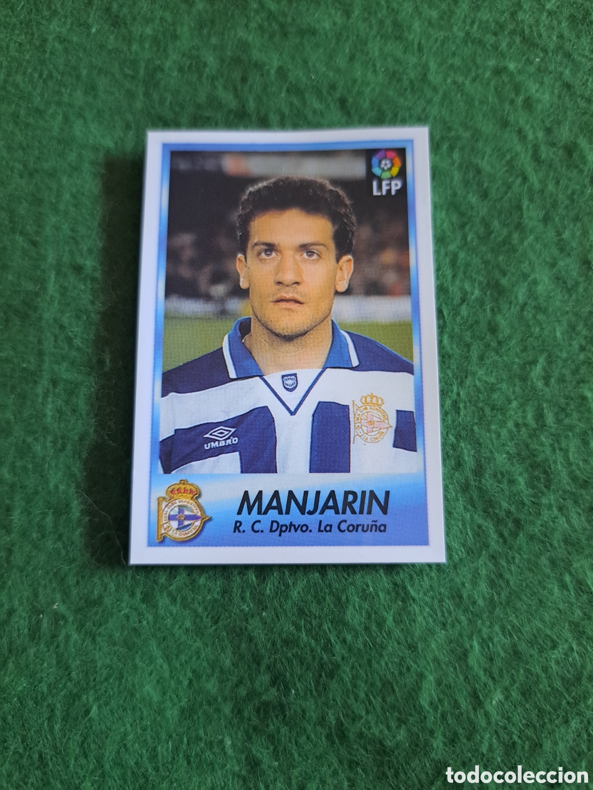 Cromos de f&uacute;tbol: Manjarin. N&deg;77. Deportivo de la Coru&ntilde;a. Bollycao Liga 96-97. Sigue la Liga