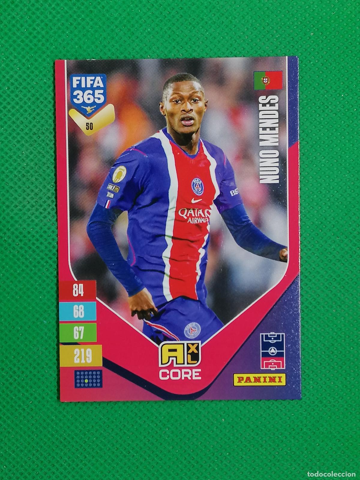 Cromos de f&uacute;tbol: 50 NUNO MENDES PARIS PSG CORE ⚽ PANINI ADRENALYN XL FIFA 365 26 27 2026 2027 ⚽