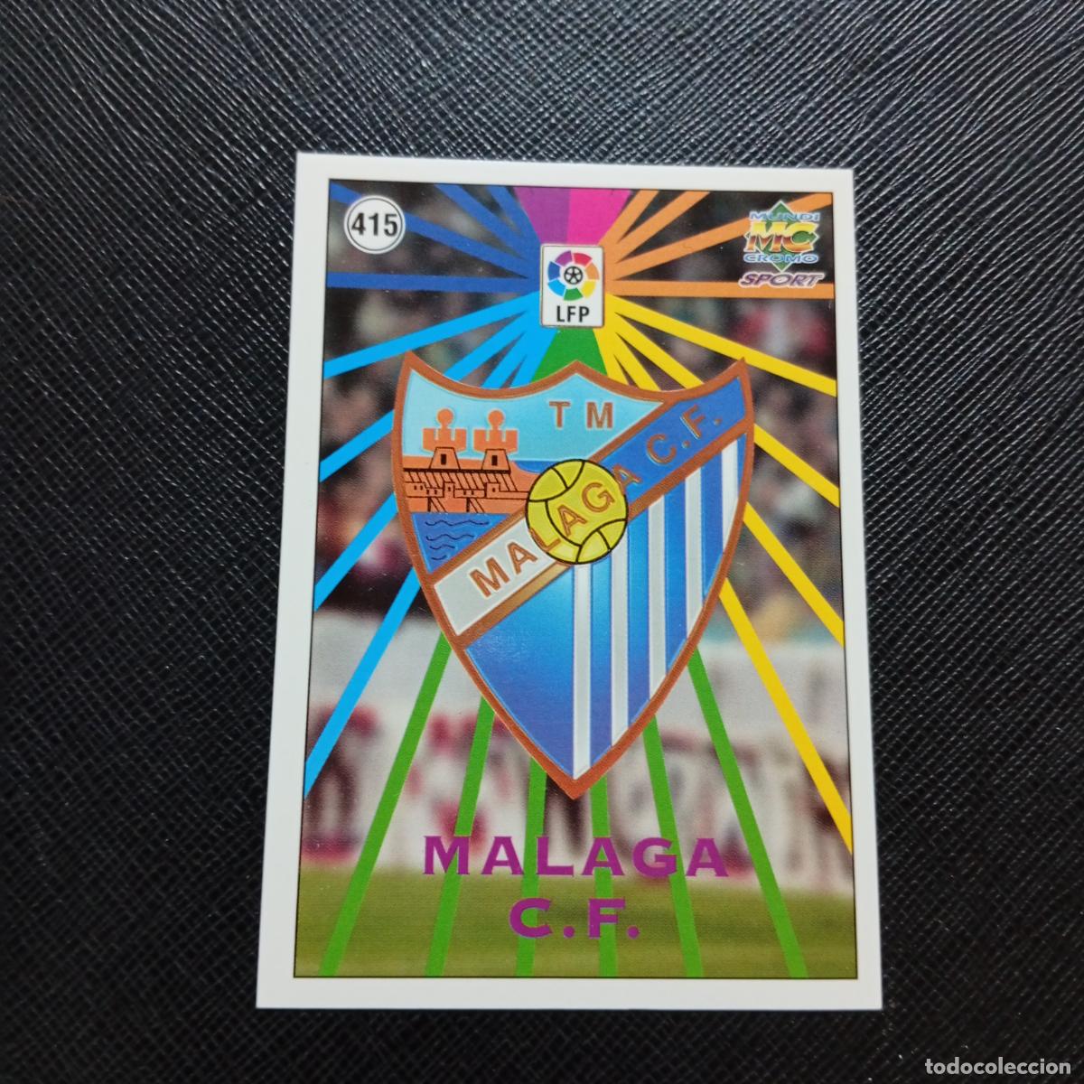 Cromos de f&uacute;tbol: 415 MALAGA ESCUDO MUNDICROMO 1998 1999 CROMO FUTBOL LIGA 98 99 - A218 PG54 LETRAS MORADAS