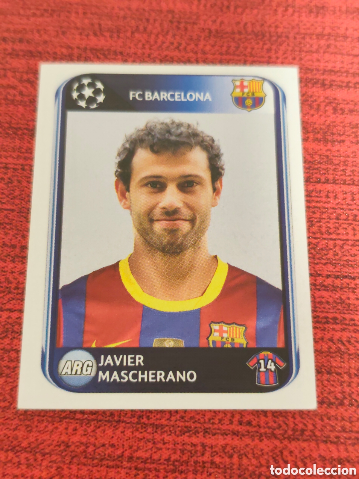 Cromos de f&uacute;tbol: 218 MASCHERANO FC BARCELONA UEFA CHAMPIONS LEAGUE 2010 2011 PANINI