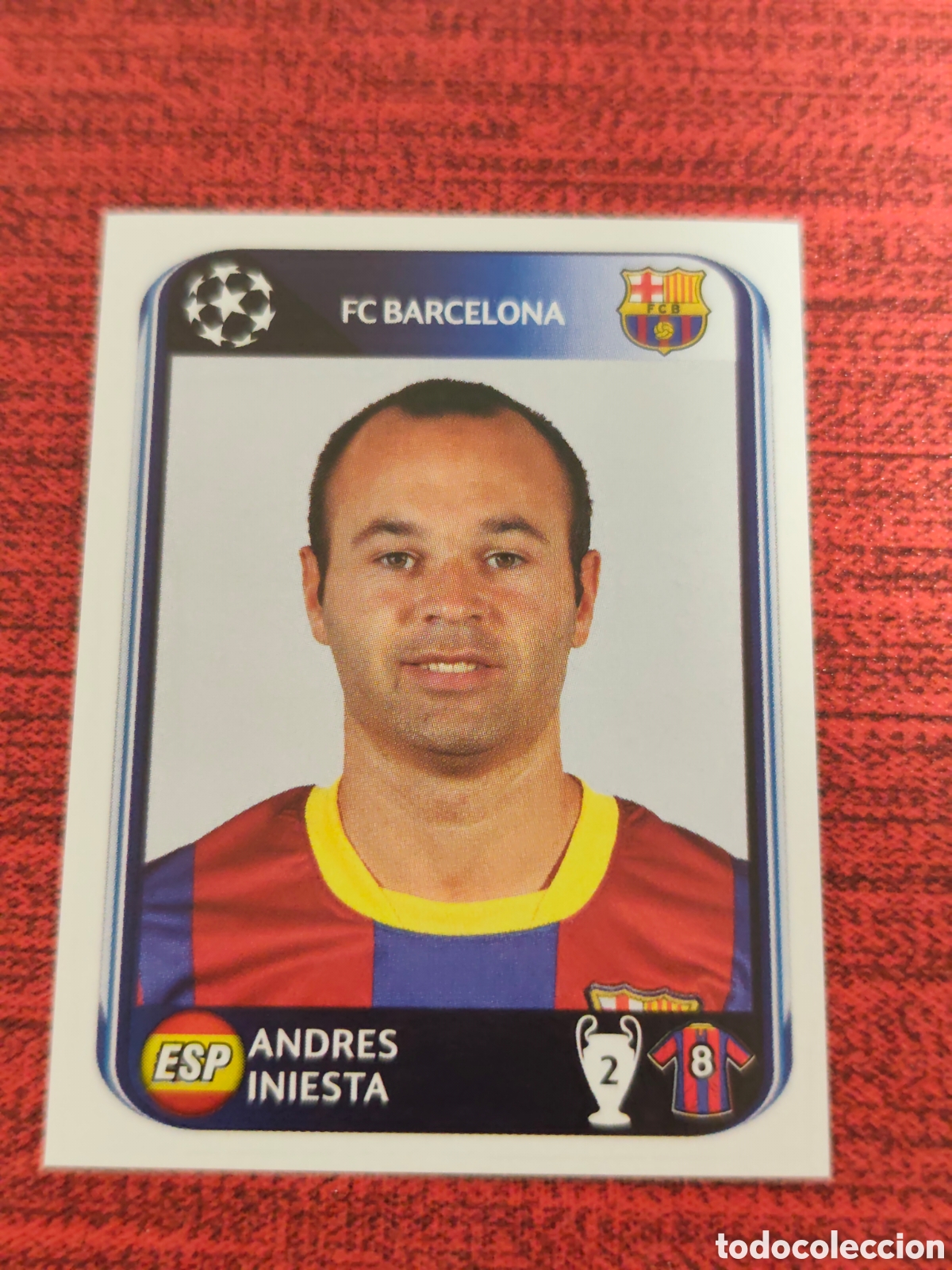 Cromos de f&uacute;tbol: 220 INIESTA FC BARCELONA UEFA CHAMPIONS LEAGUE 2010 2011 PANINI