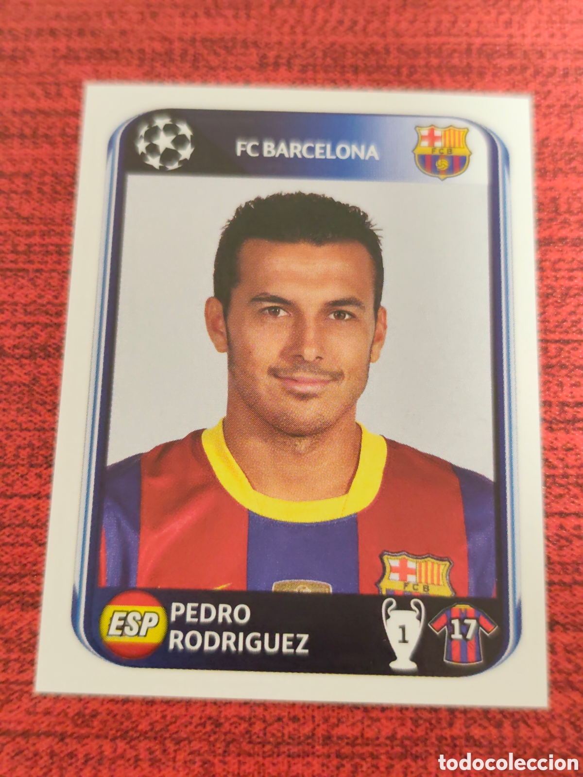 Cromos de f&uacute;tbol: 222 PEDRO FC BARCELONA UEFA CHAMPIONS LEAGUE 2010 2011 PANINI