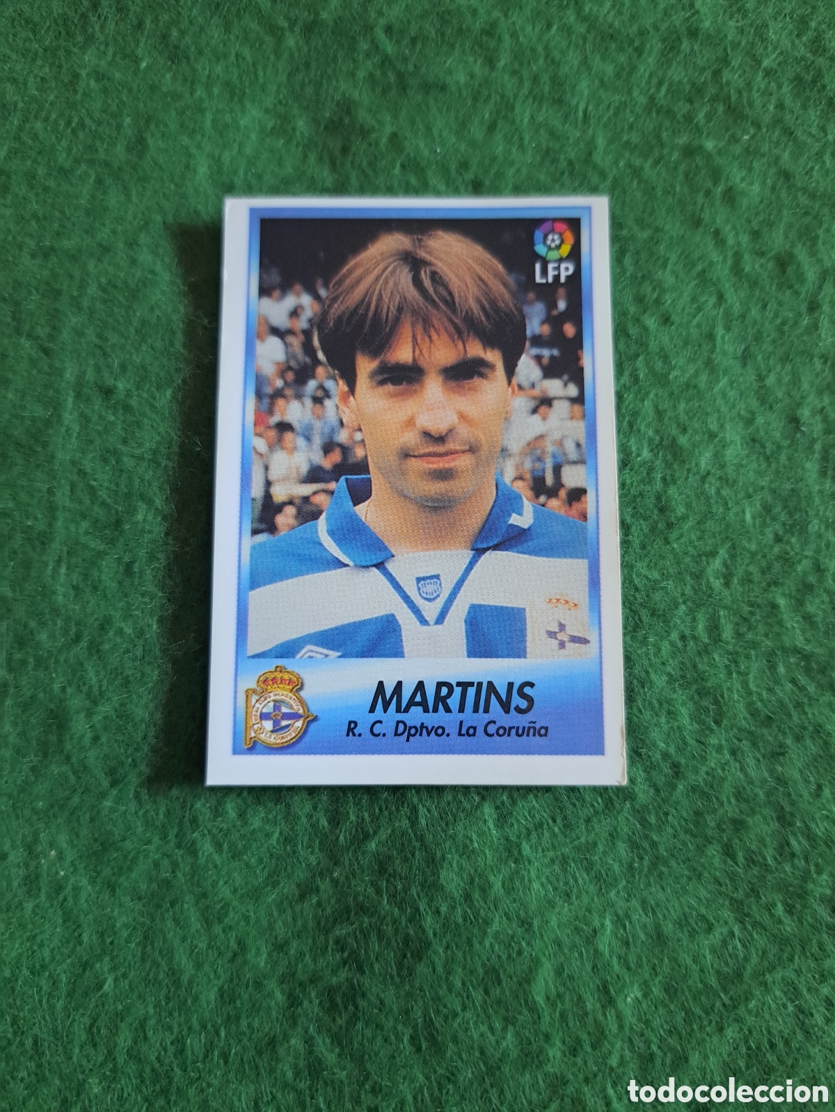 Cromos de f&uacute;tbol: Martins. N&deg;75. Deportivo de la Coru&ntilde;a. Bollycao Liga 96-97. Sigue la Liga