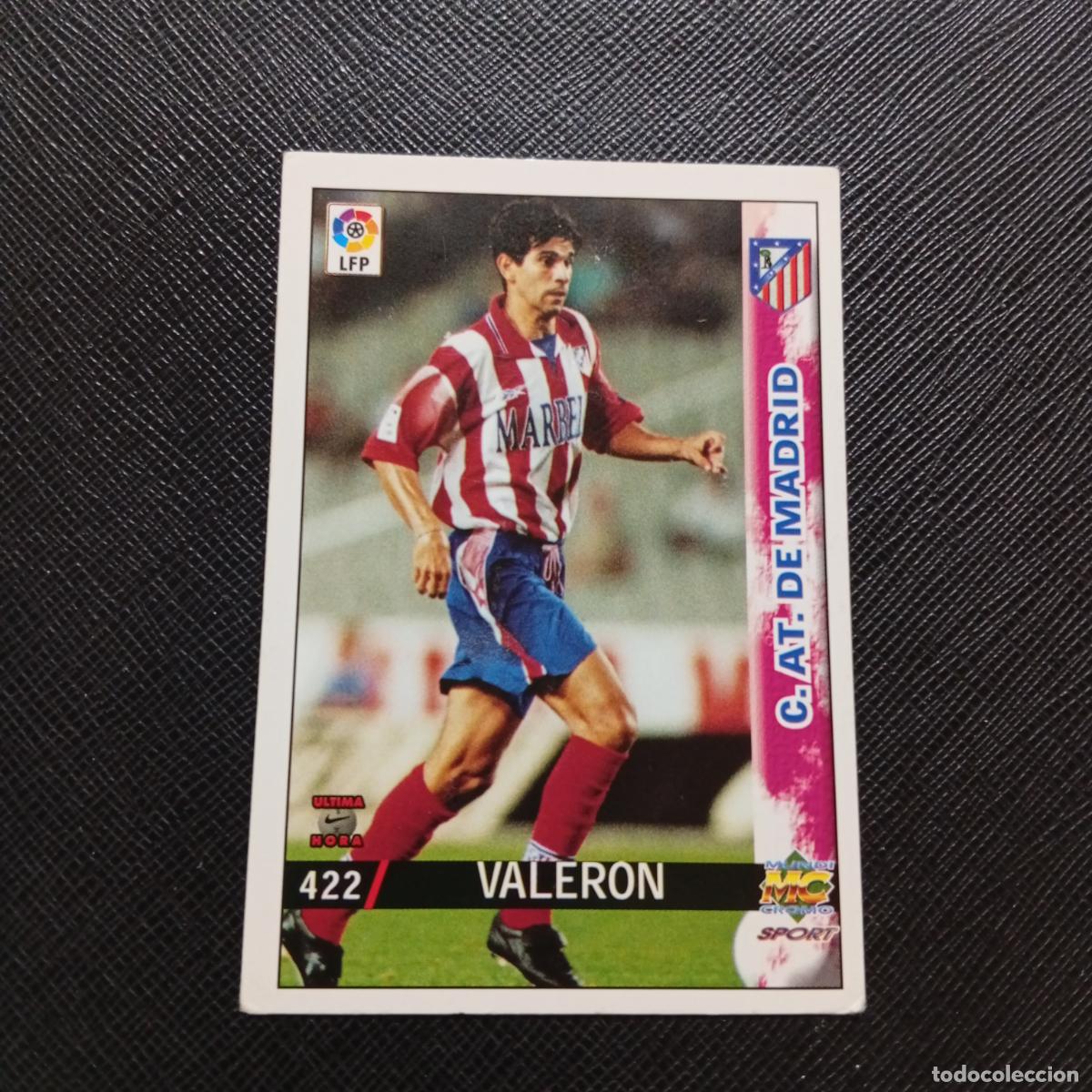 Football Stickers: 422 VALERON AT MADRID MUNDICROMO 1998 1999 CROMO FUTBOL 98 99 - A218 PG54 ULTIMA HORA