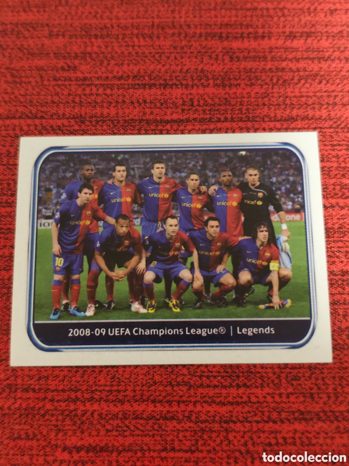 Football Stickers: 552 MESSI ALINEACI&Oacute;N FC BARCELONA UEFA CHAMPIONS LEAGUE 2010 2011 PANINI