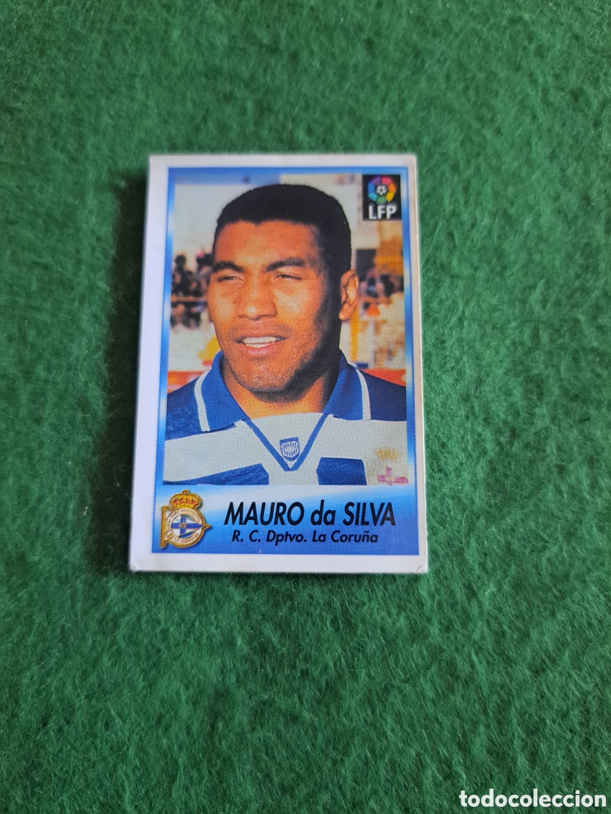 Cromos de f&uacute;tbol: Mauro Silva. N&deg;74. Deportivo de la Coru&ntilde;a. Bollycao Liga 96-97. Sigue la Liga.