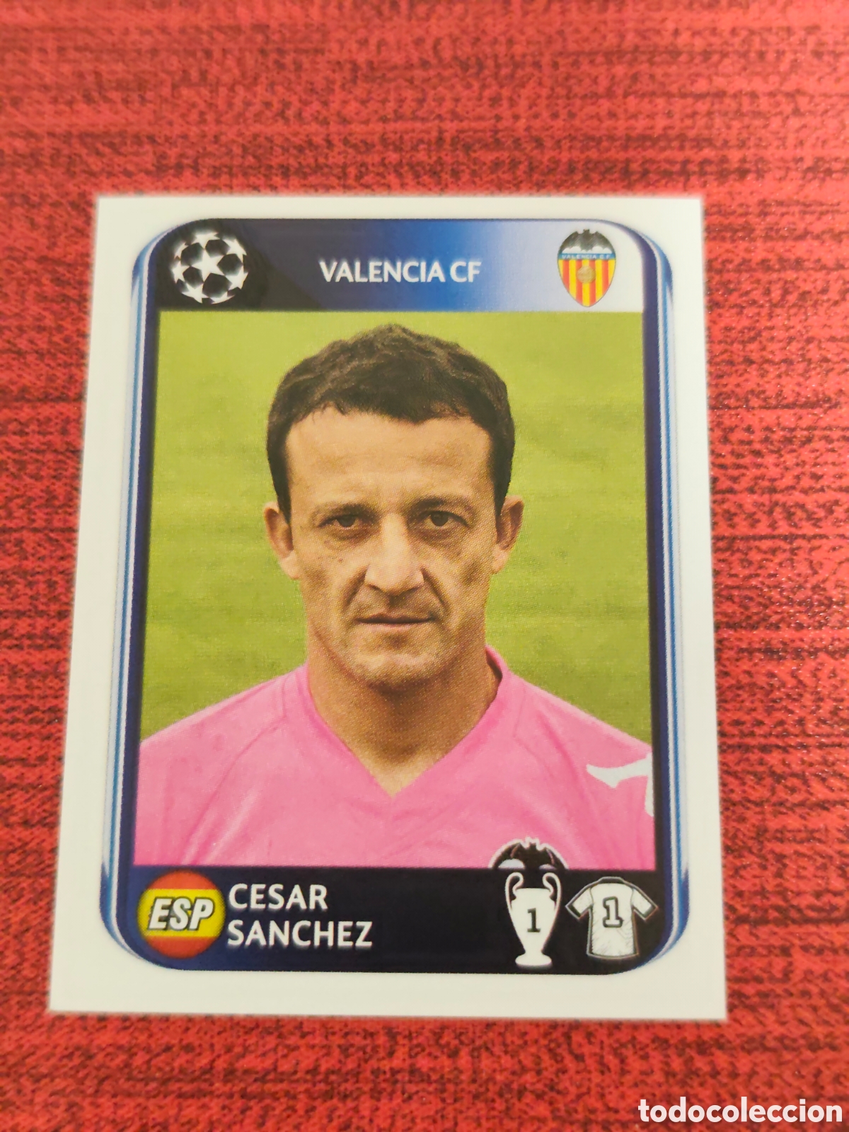 Football Stickers: 159 C&Eacute;SAR S&Aacute;NCHEZ VALENCIA UEFA CHAMPIONS LEAGUE 2010 2011 PANINI