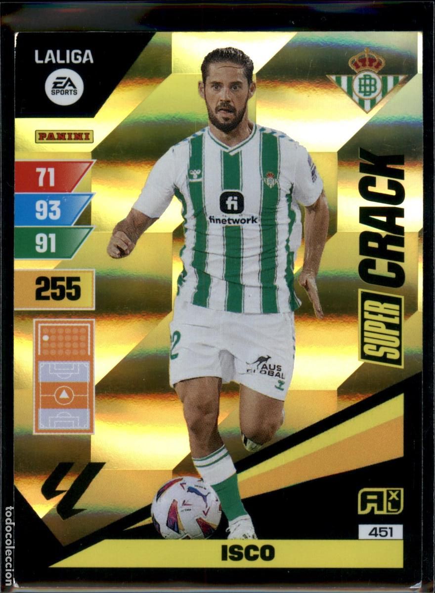 Figurine di Calcio: Isco Super Crack N&ordm; 451 Real Betis LaLiga EA SportsAdrenalyn XL 2023 2024 Panini 23 24