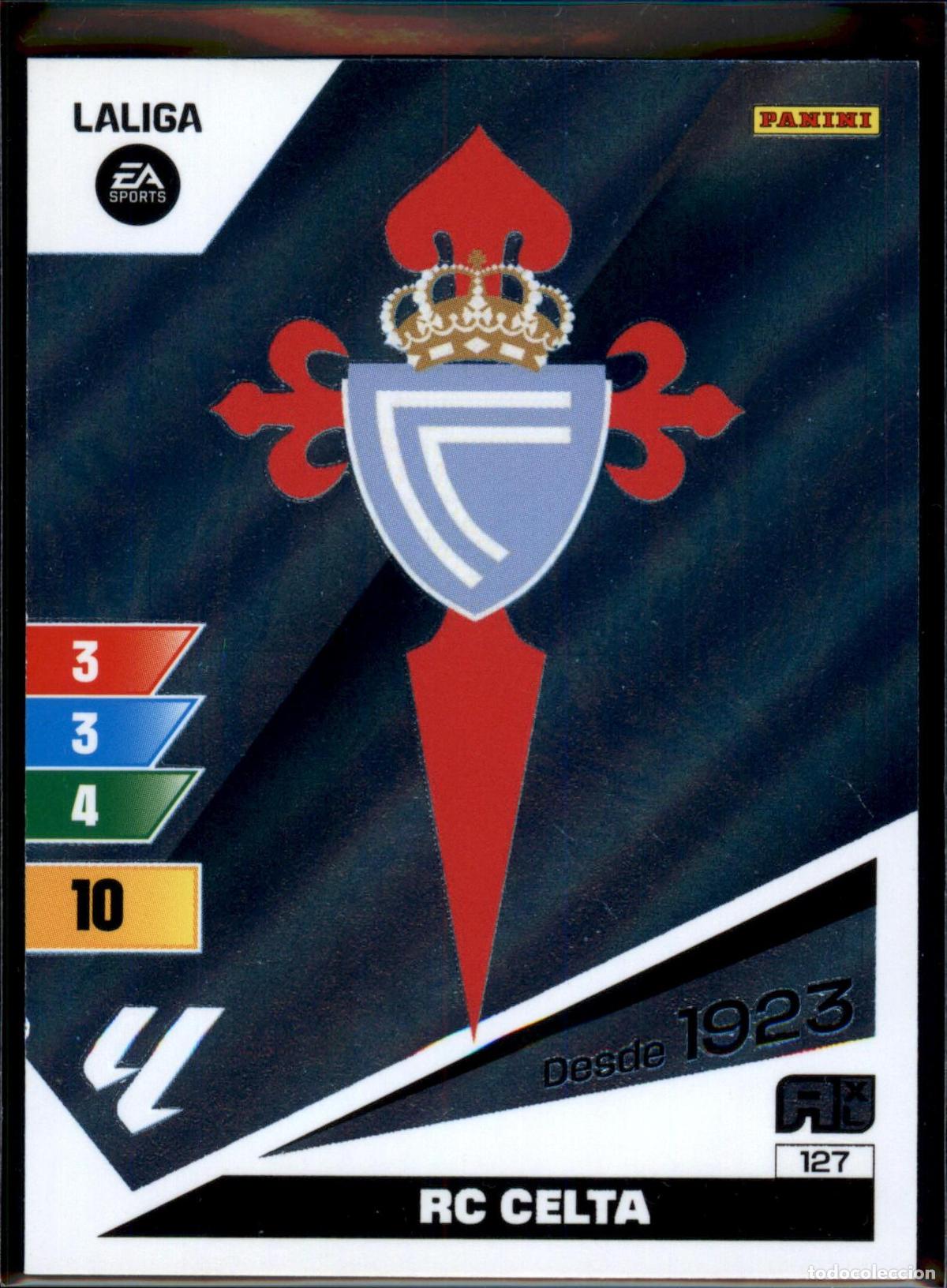 Cromos de Futebol: Escudo RC Celta N&ordm; 127 LaLiga EA SportsAdrenalyn XL 2023 2024 Panini 23 24