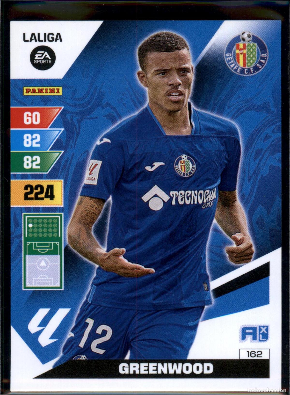 Cromos de f&uacute;tbol: Greenwood N&ordm; 162 Getafe CF LaLiga EA SportsAdrenalyn XL 2023 2024 Panini 23 24