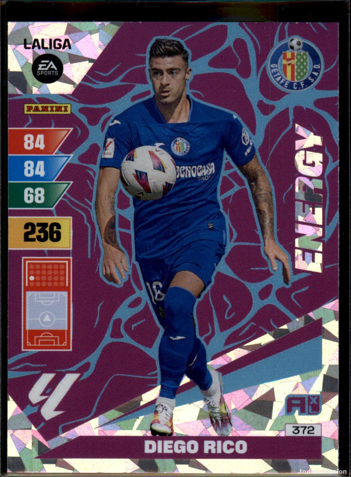 Cromos de f&uacute;tbol: Diego Rico Energy N&ordm; 372 Getafe CF LaLiga EA SportsAdrenalyn XL 2023 2024 Panini 23 24