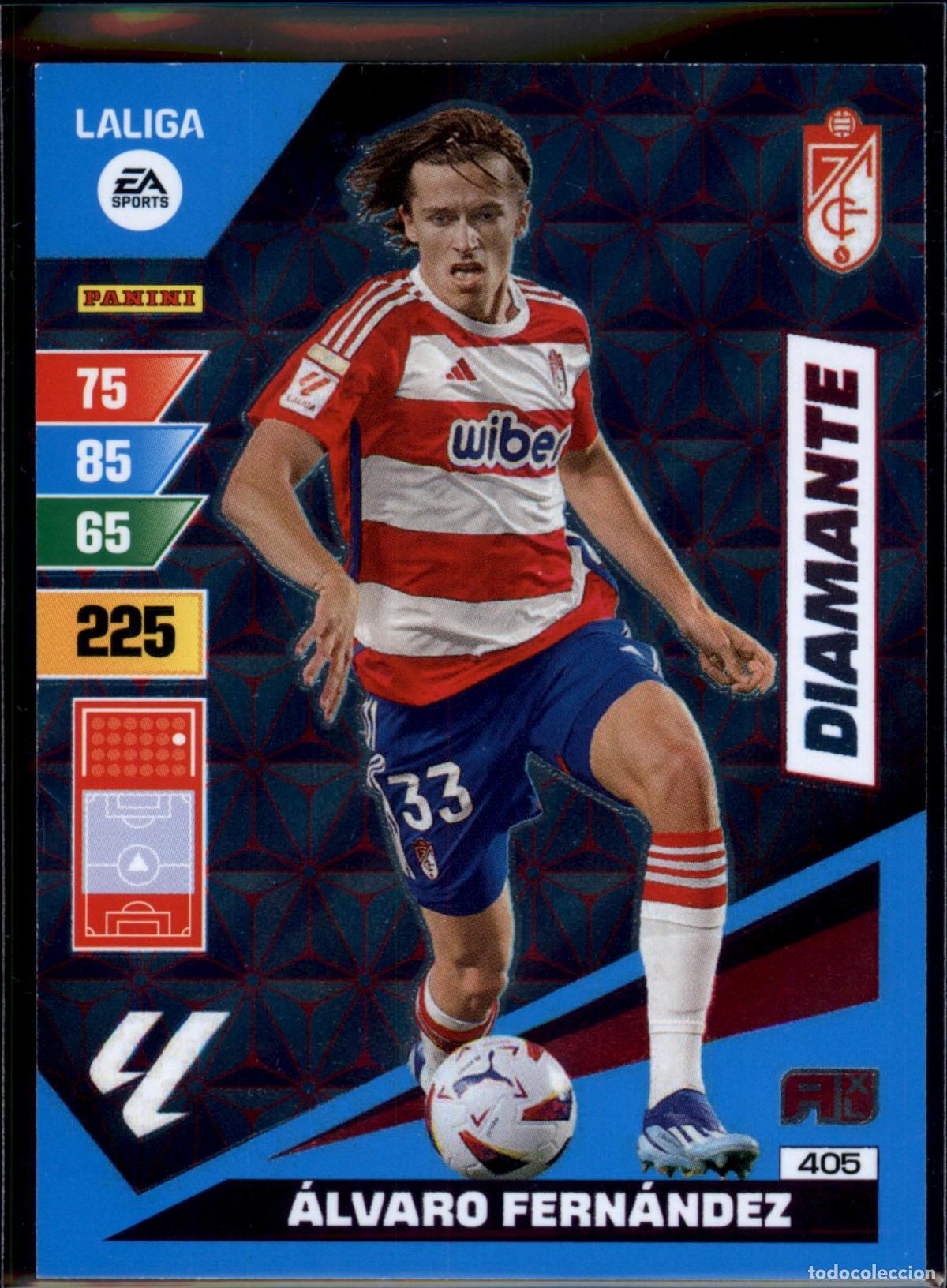 Cromos de f&uacute;tbol: &Aacute;lvaro Fern&aacute;ndez Diamante N&ordm; 405 Granada CF LaLiga EA SportsAdrenalyn XL 2023 2024 Panini 23 24