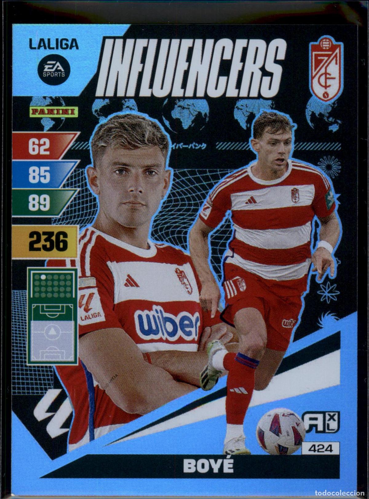 Cromos de f&uacute;tbol: Boy&eacute; Influencers N&ordm; 424 Granada CF LaLiga EA SportsAdrenalyn XL 2023 2024 Panini 23 24