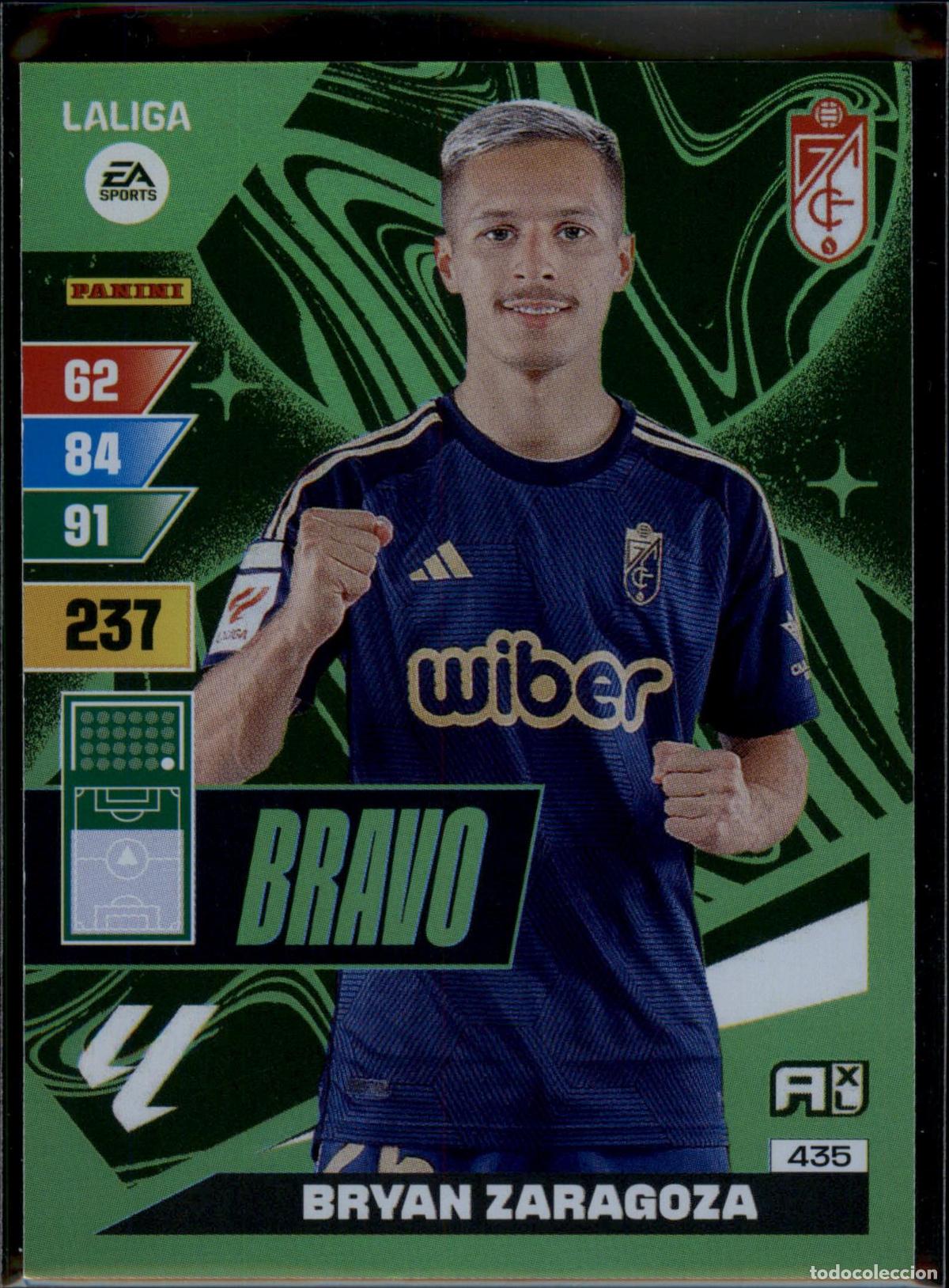 Cromos de f&uacute;tbol: Bryan Zaragoza Bravo N&ordm; 435 Granada CF LaLiga EA SportsAdrenalyn XL 2023 2024 Panini 23 24