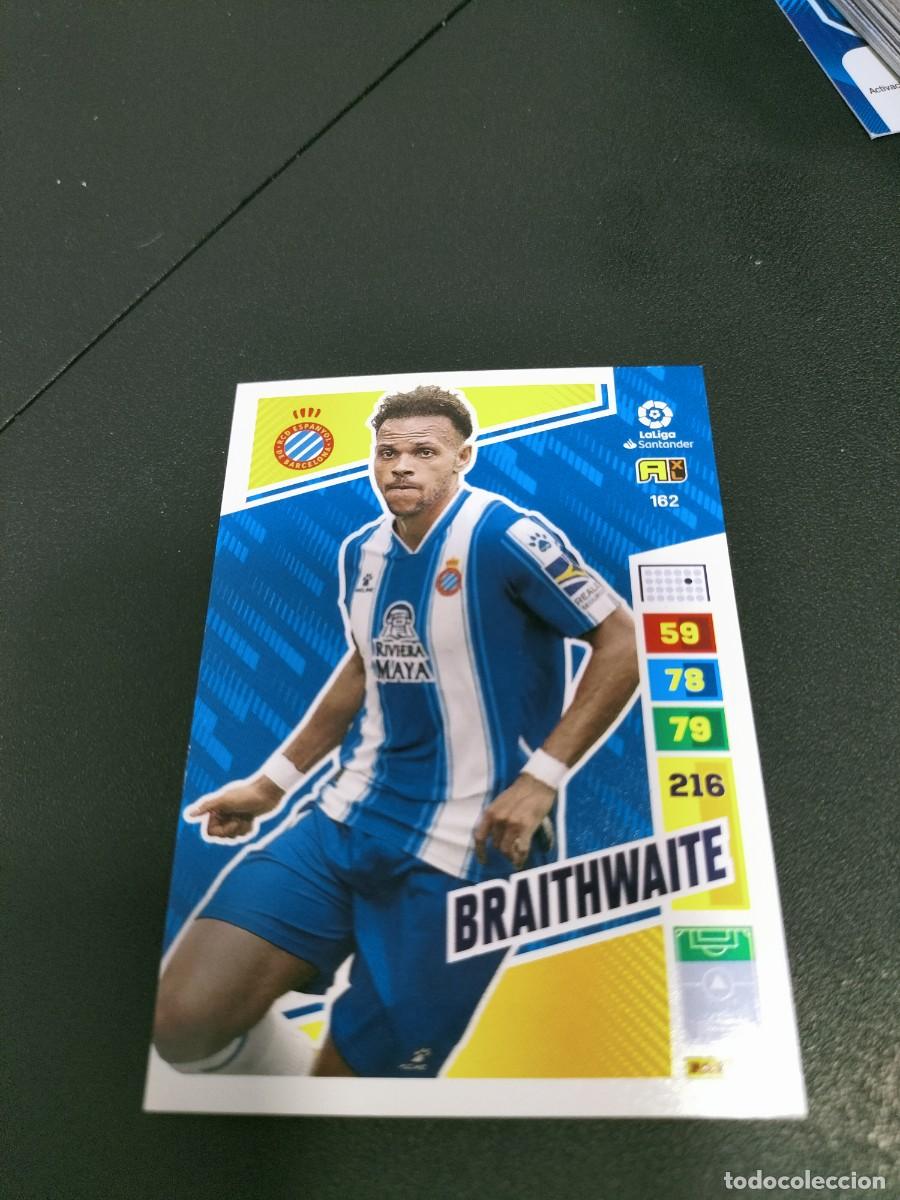 Cromos de f&uacute;tbol: 1 CROMO FICHA PANINI ADRENALYN 2022-2023 22-23 R.C.D ESPANYOL 162 BRAITHWAITE