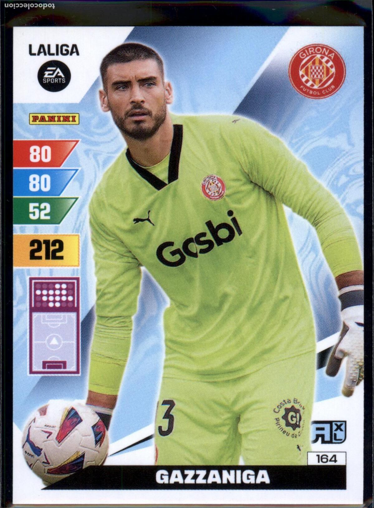 Cartes &agrave; collectionner de Football: Gazzaniga N&ordm; 164 Girona FC LaLiga EA SportsAdrenalyn XL 2023 2024 Panini 23 24