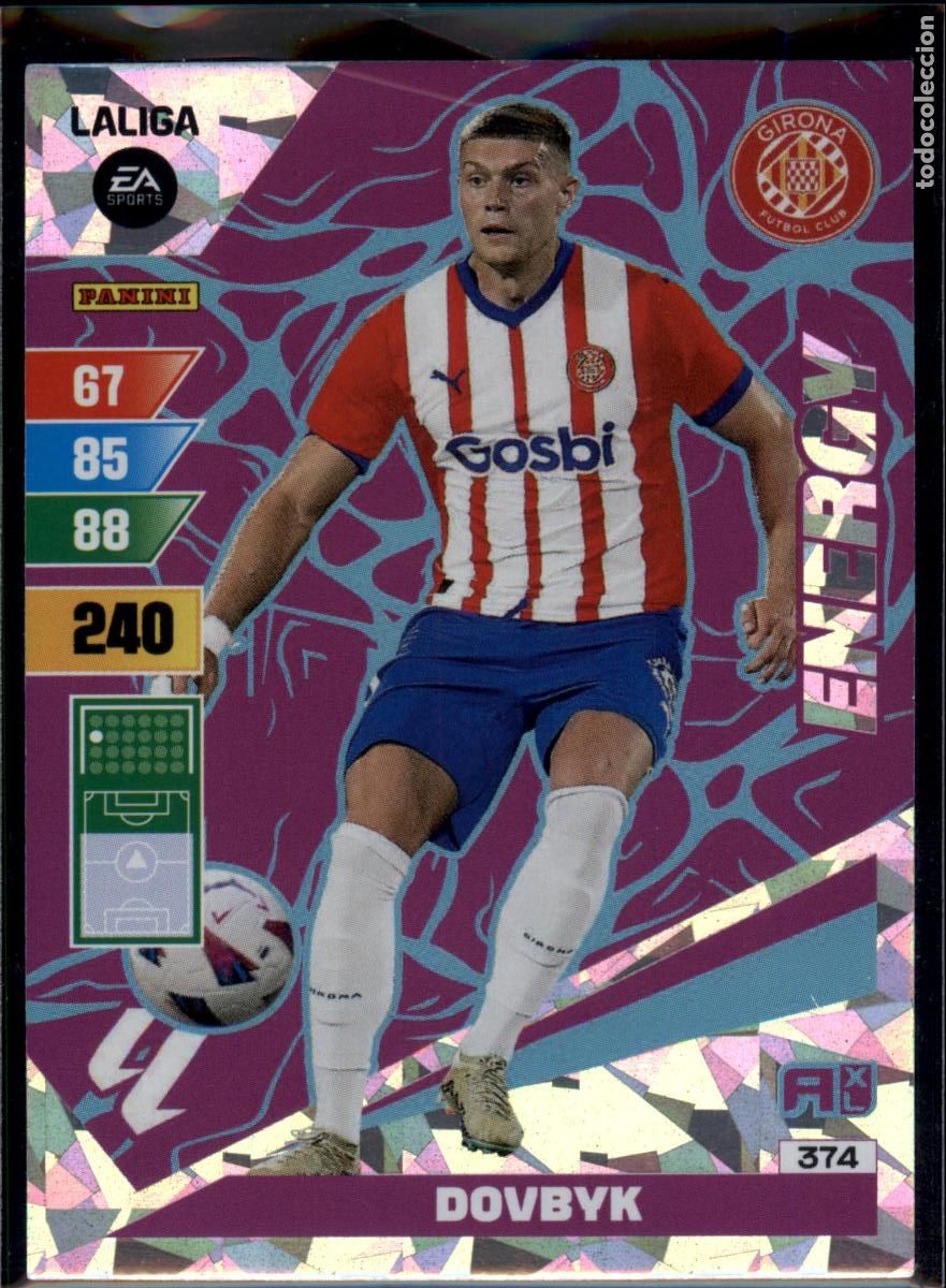 Cromos de f&uacute;tbol: Dovbyk Energy N&ordm; 374 Girona FC LaLiga EA Sports Adrenalyn XL 2023 2024 Panini 23 24